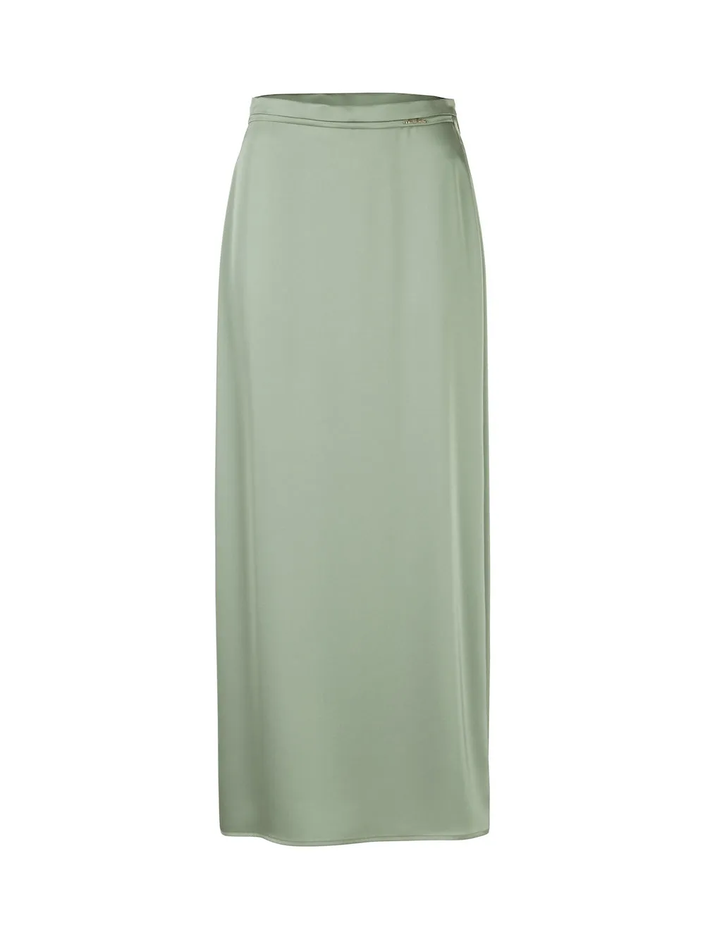 Frozen Sage Satin Maxi Skirt