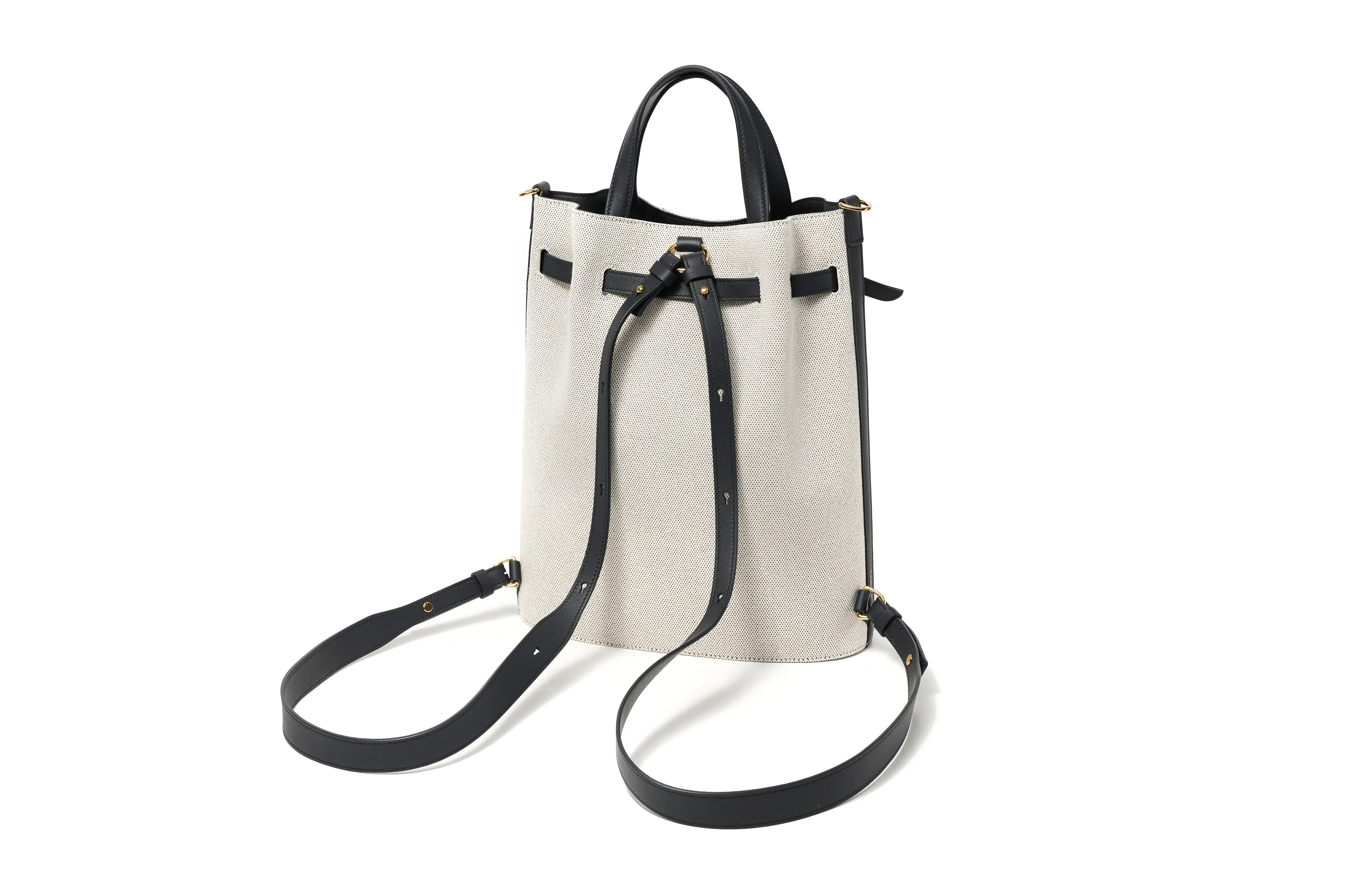 Functional Leather Bucket Bag Big Size