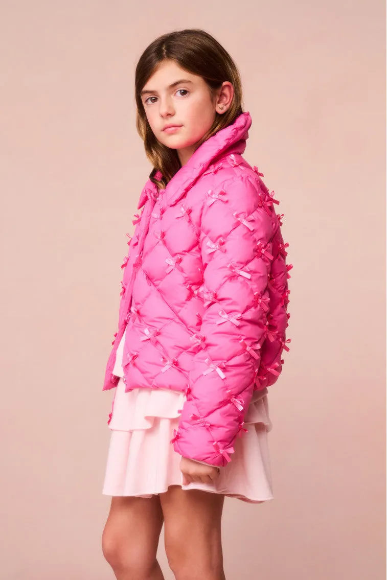 Girls Maricala Quilted Bow Jacket