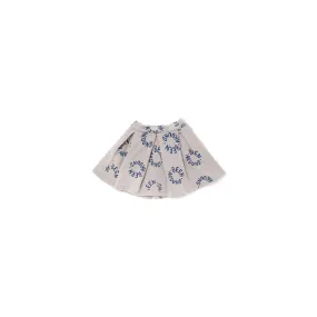 Girls Pleated Fleece Skirt with "Been Around" Print | Gray