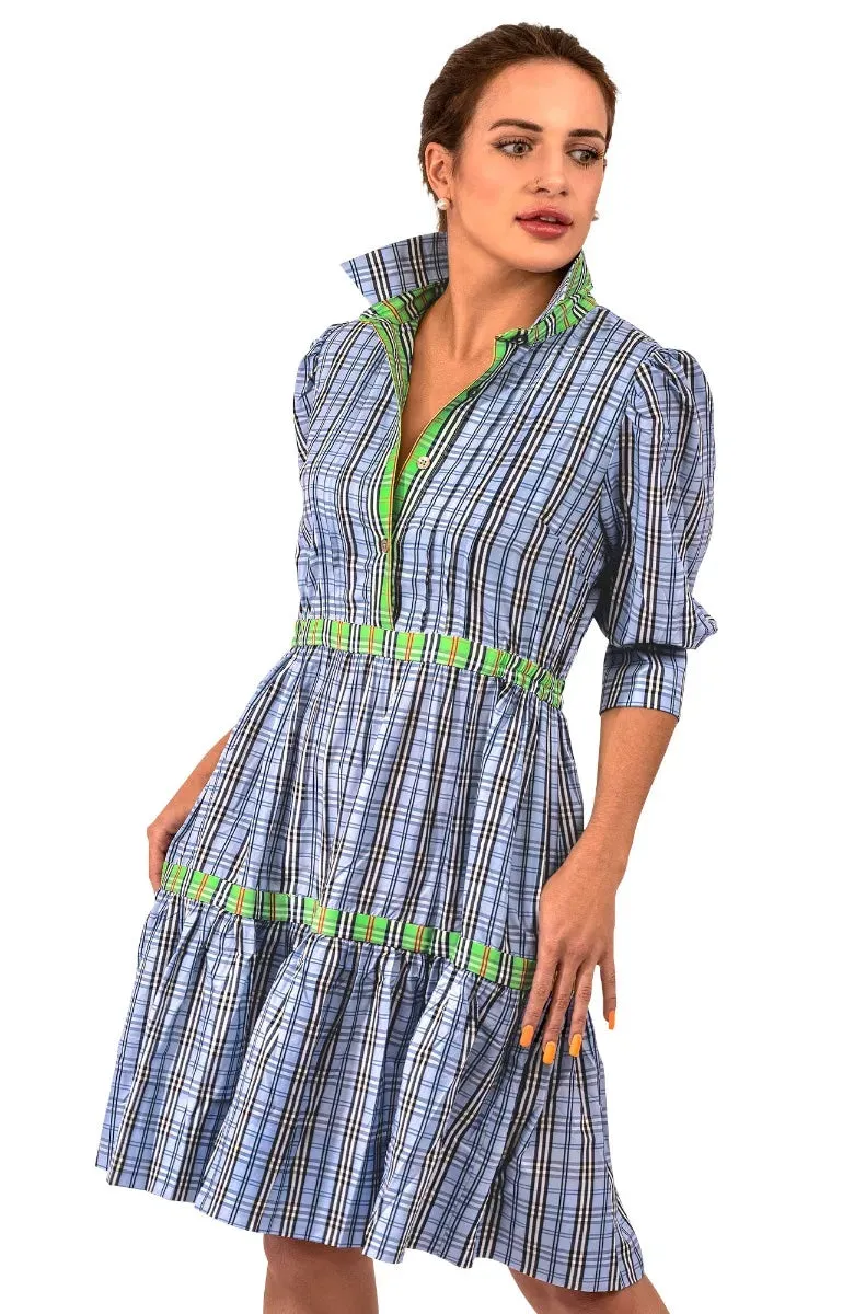 Gretchen Scott | Damsel Dress | Women's | Periwinkle Sunshine Plaid