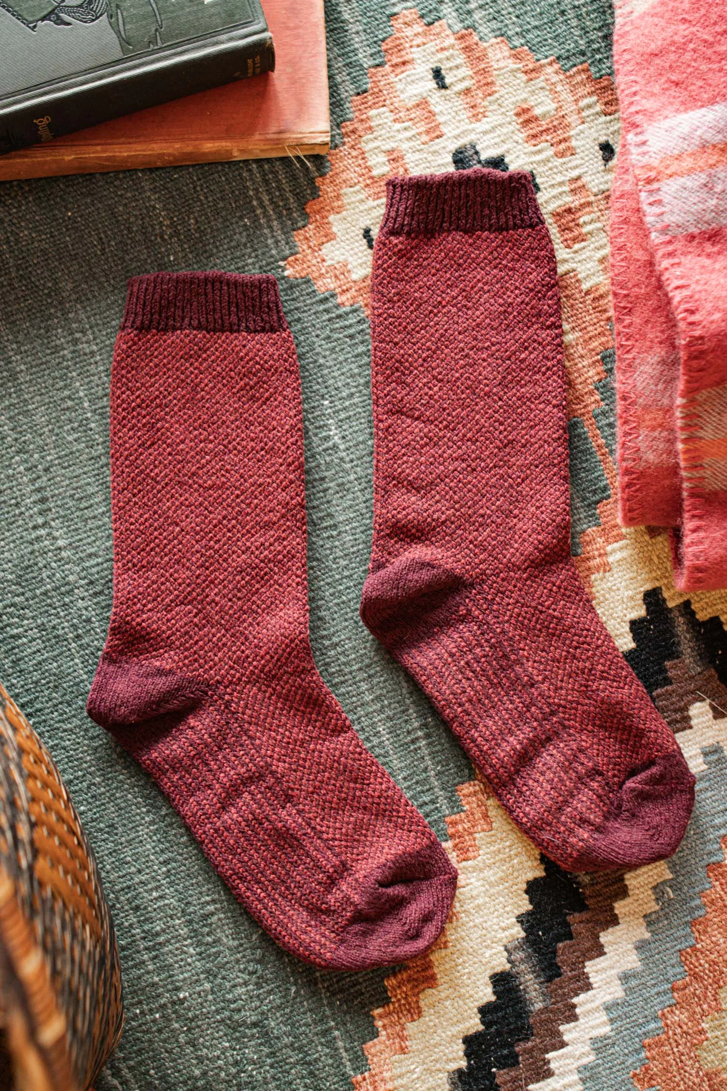 Helix Sock / Burgundy