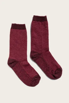 Helix Sock / Burgundy