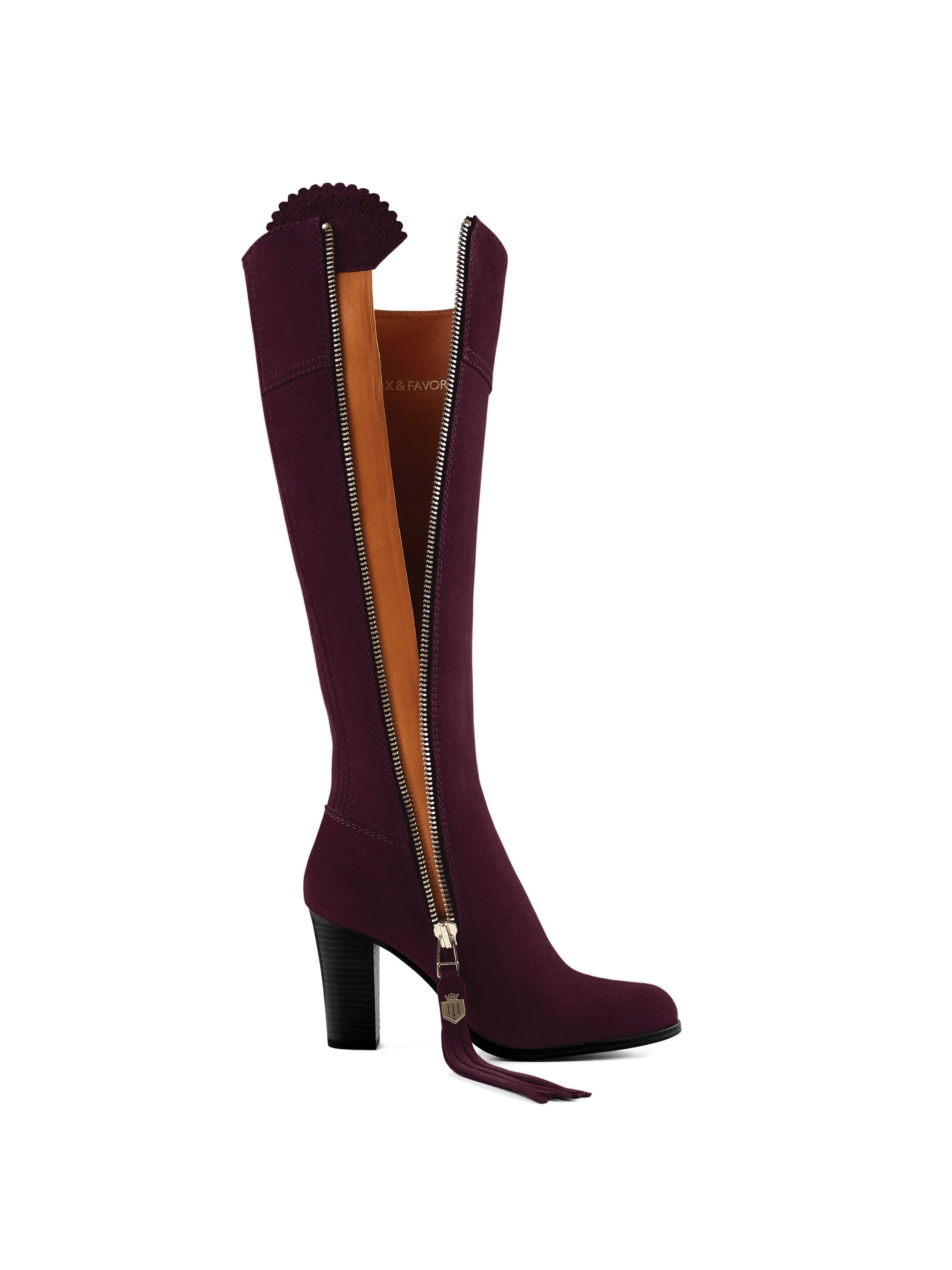 High Heeled Regina (Regular Fit) - Plum Suede