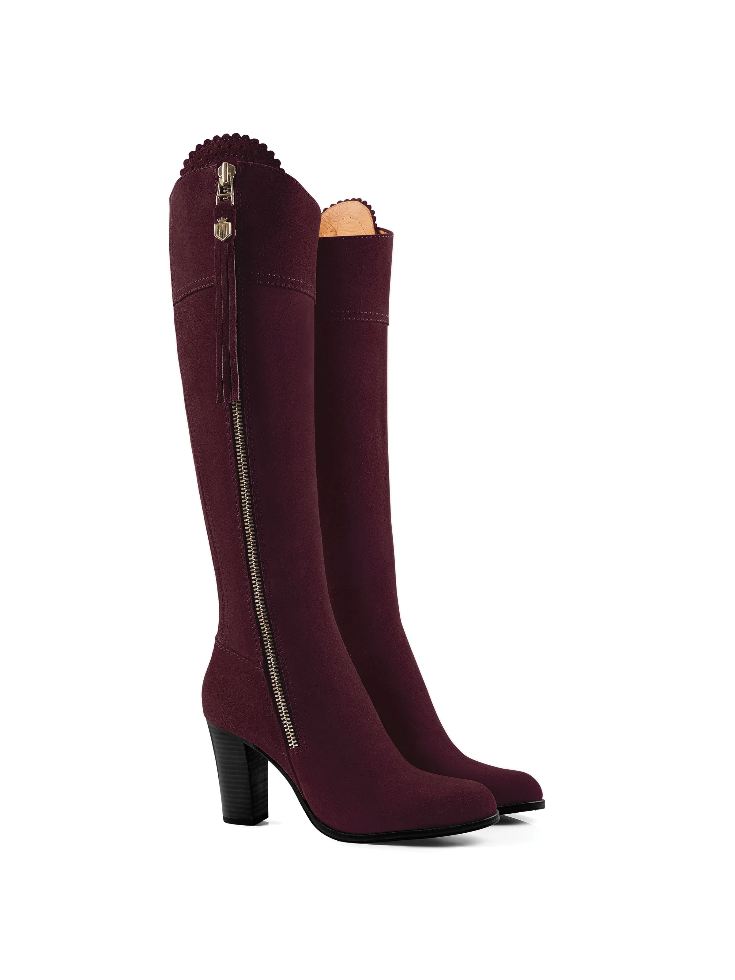 High Heeled Regina (Regular Fit) - Plum Suede