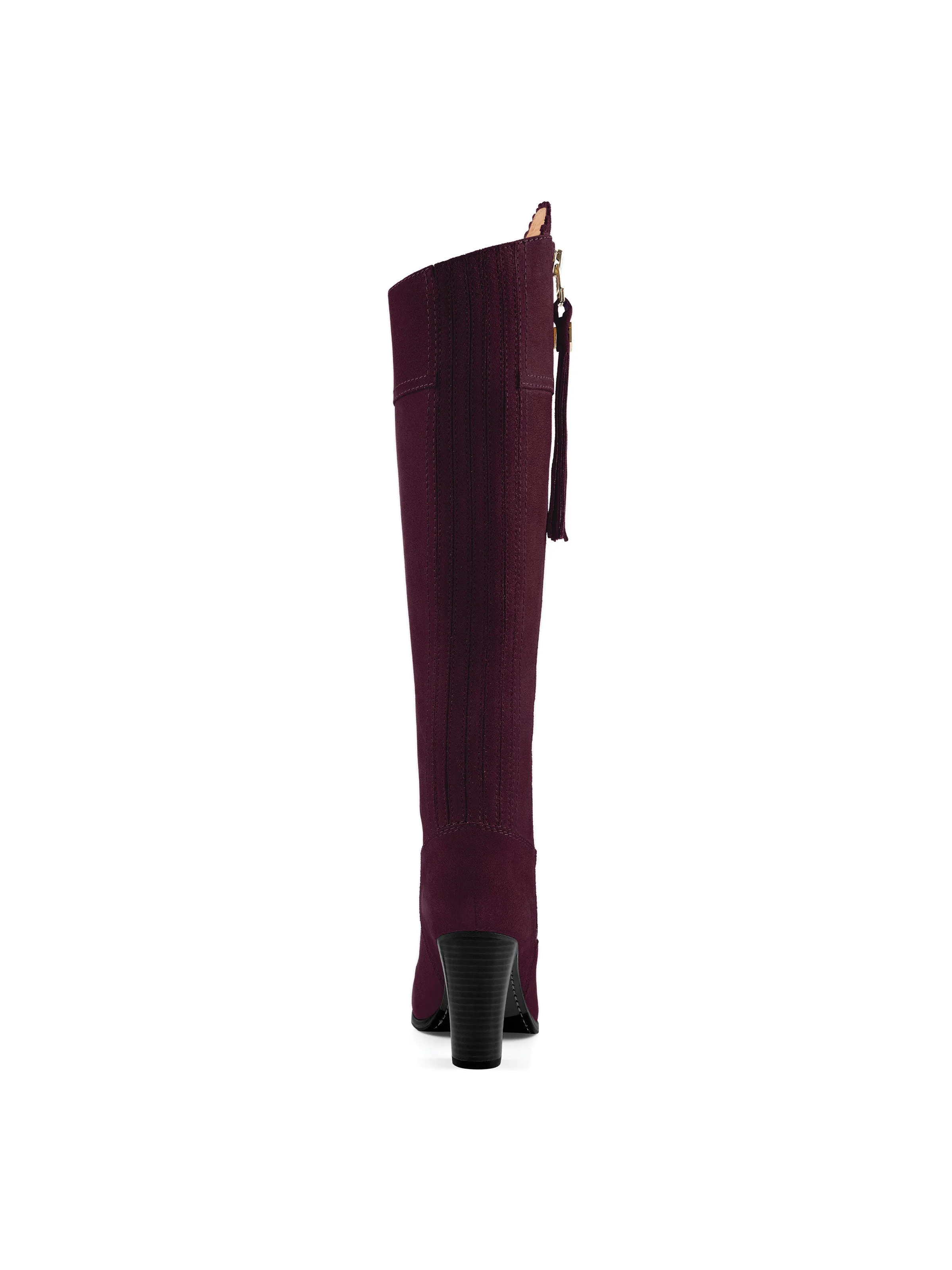 High Heeled Regina (Regular Fit) - Plum Suede