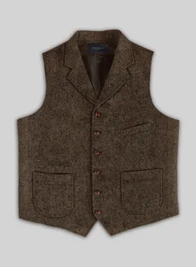 Highlander Dark Brown Tweed Hunting Vest