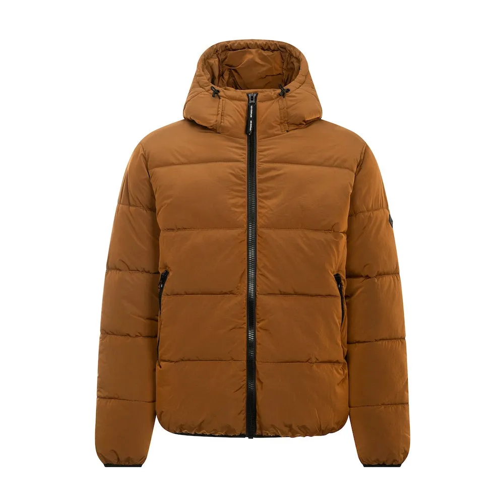 Hooded Puffer Jacket Orange Marmalade