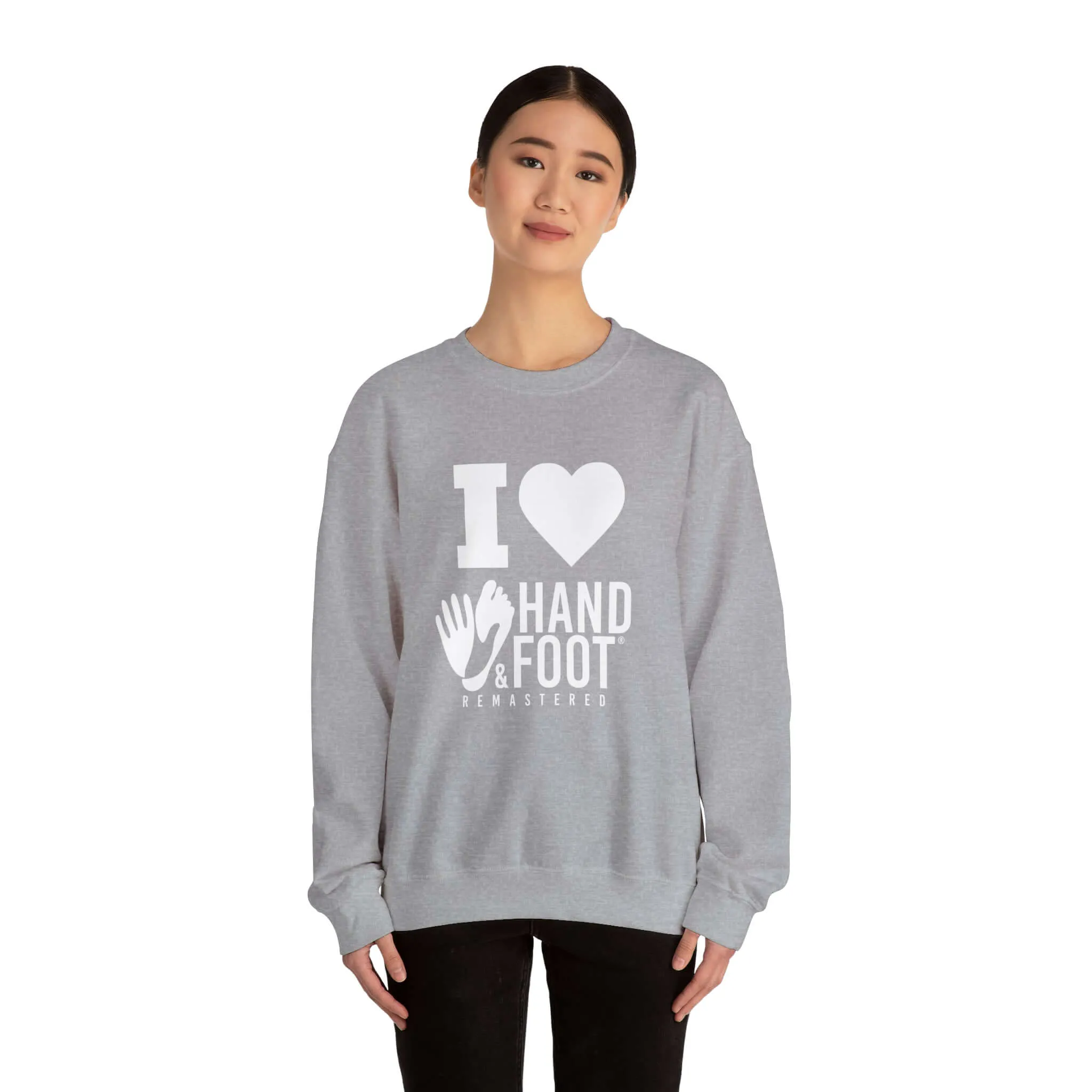 I Love Hand & Foot Unisex Heavy Blend™ Crewneck Sweatshirt