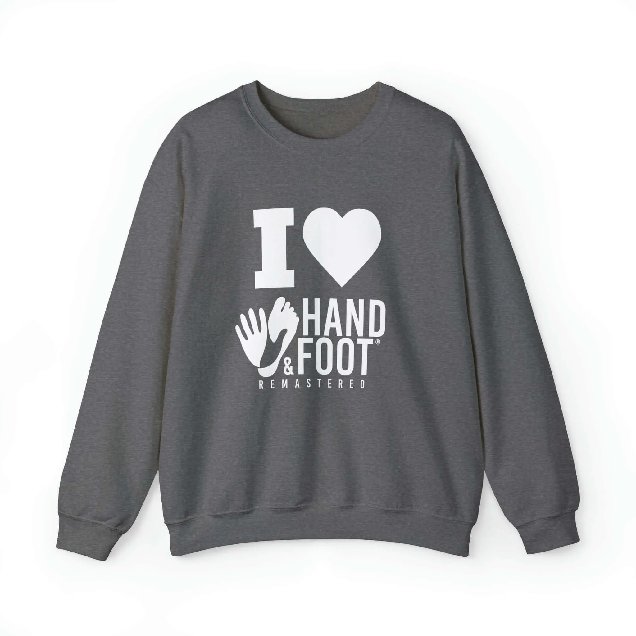 I Love Hand & Foot Unisex Heavy Blend™ Crewneck Sweatshirt