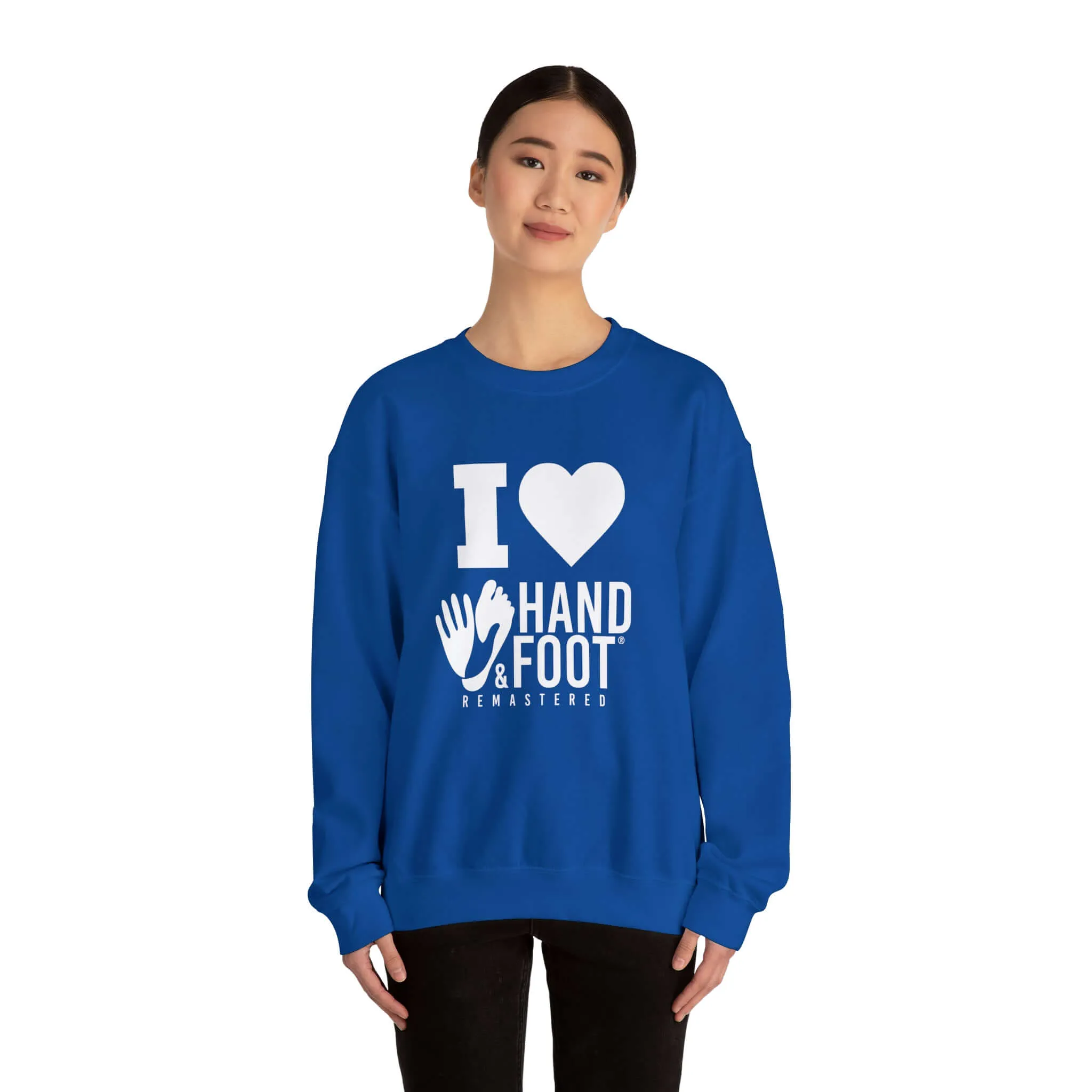 I Love Hand & Foot Unisex Heavy Blend™ Crewneck Sweatshirt