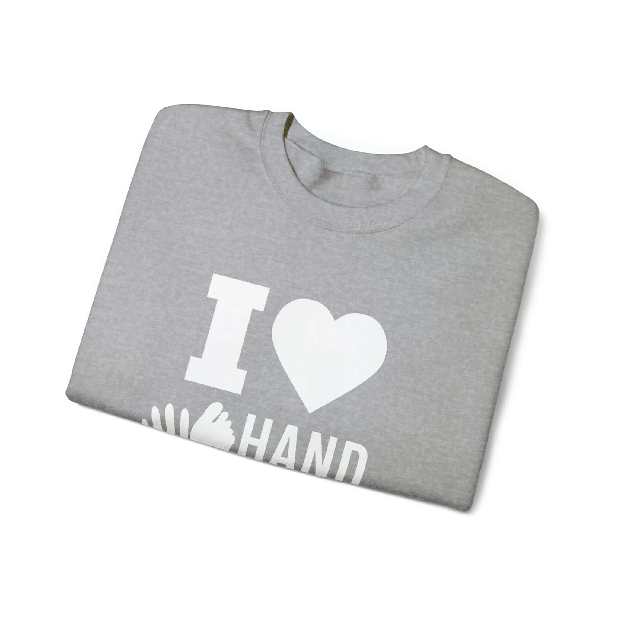 I Love Hand & Foot Unisex Heavy Blend™ Crewneck Sweatshirt