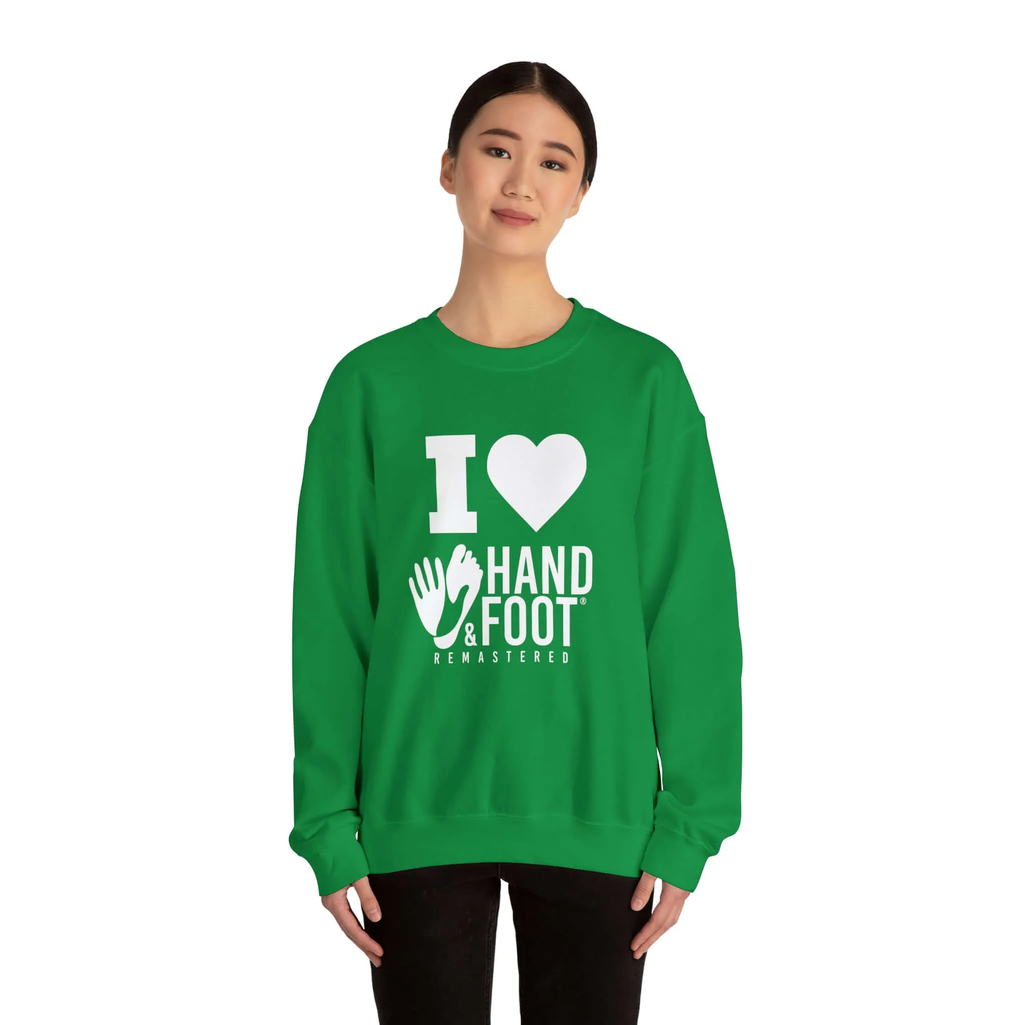 I Love Hand & Foot Unisex Heavy Blend™ Crewneck Sweatshirt