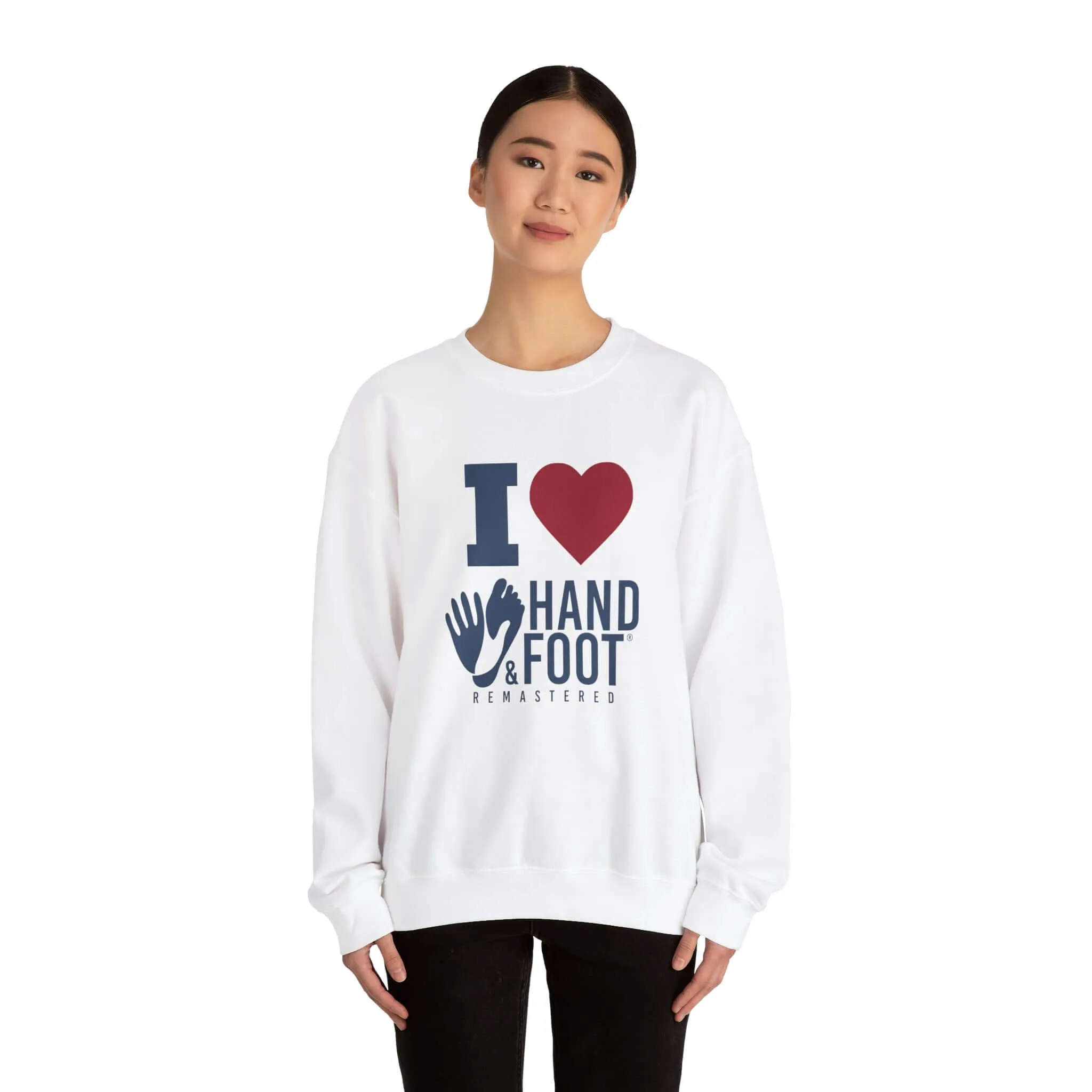 I Love Hand & Foot Unisex Heavy Blend™ Crewneck Sweatshirt