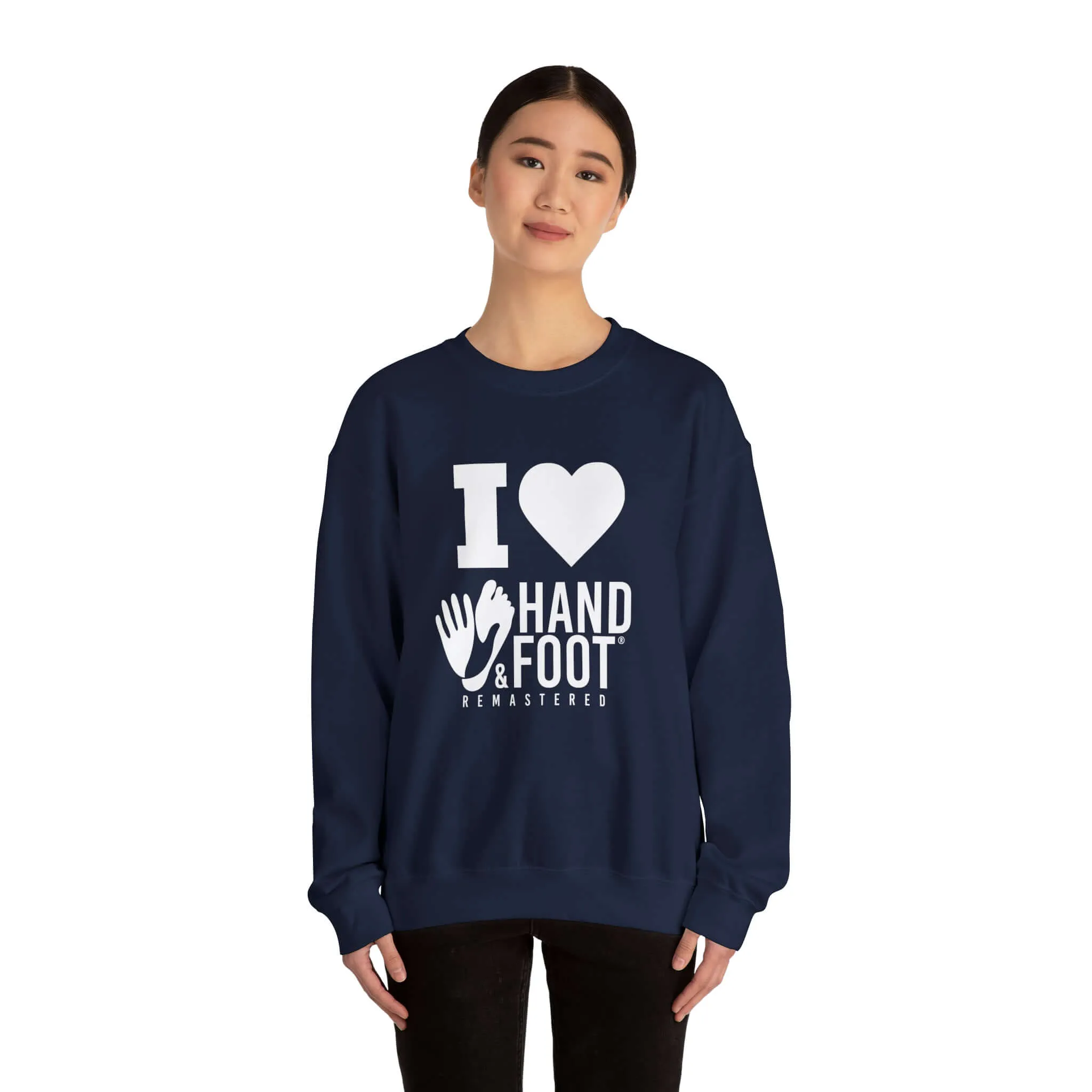 I Love Hand & Foot Unisex Heavy Blend™ Crewneck Sweatshirt