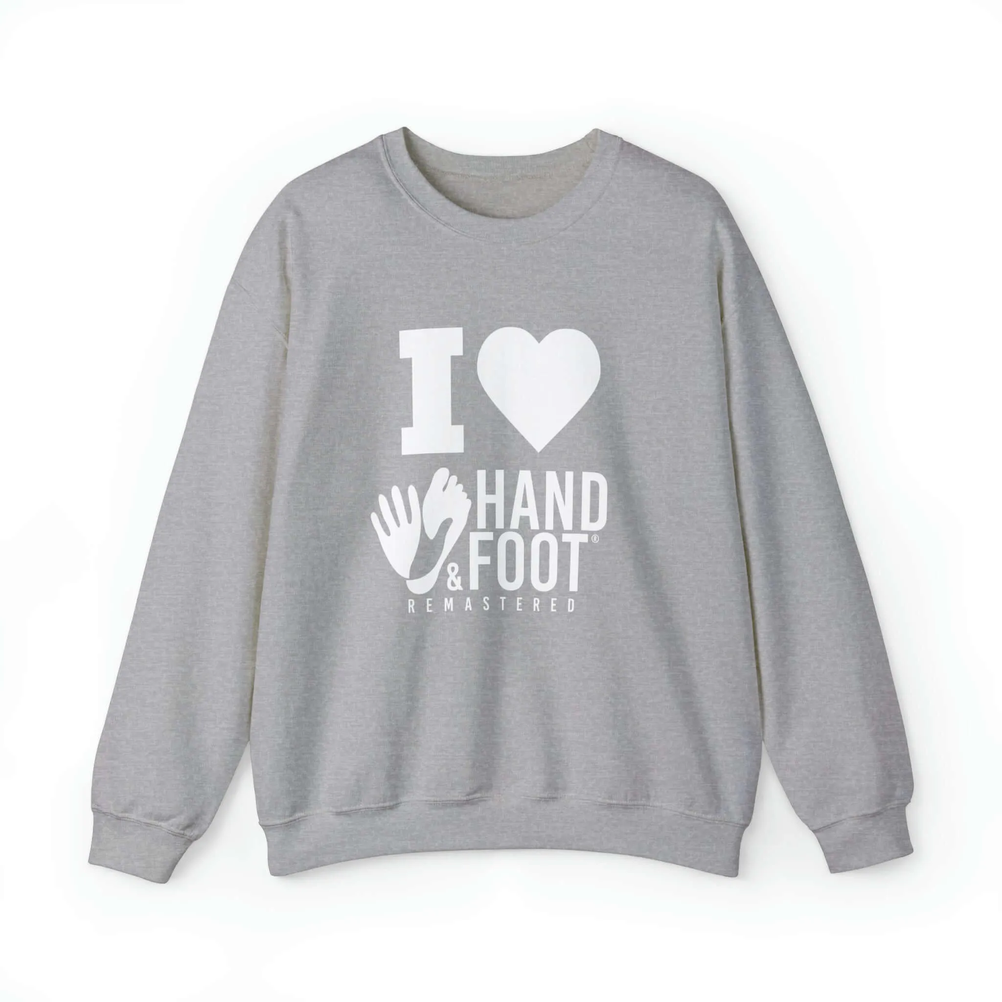 I Love Hand & Foot Unisex Heavy Blend™ Crewneck Sweatshirt