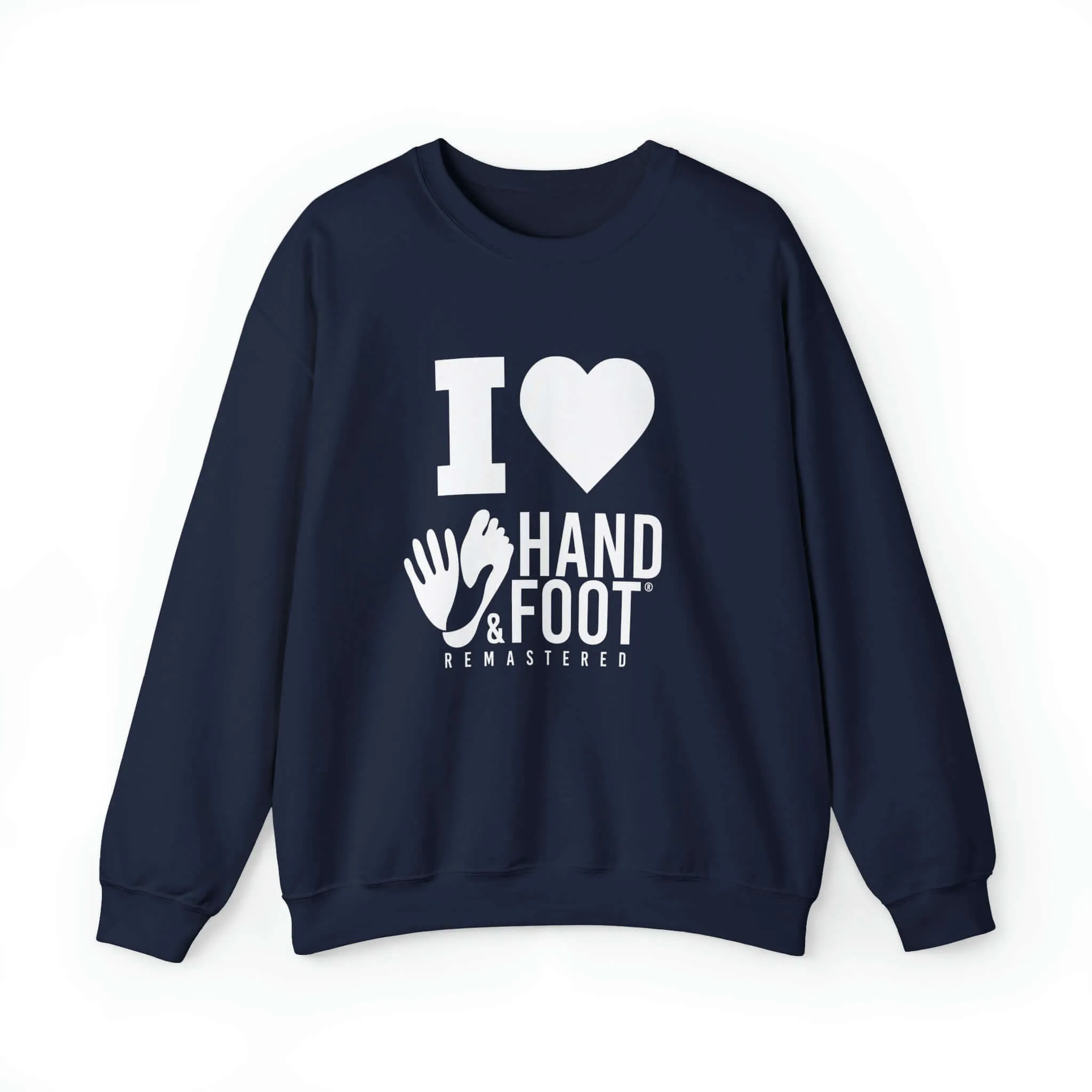 I Love Hand & Foot Unisex Heavy Blend™ Crewneck Sweatshirt