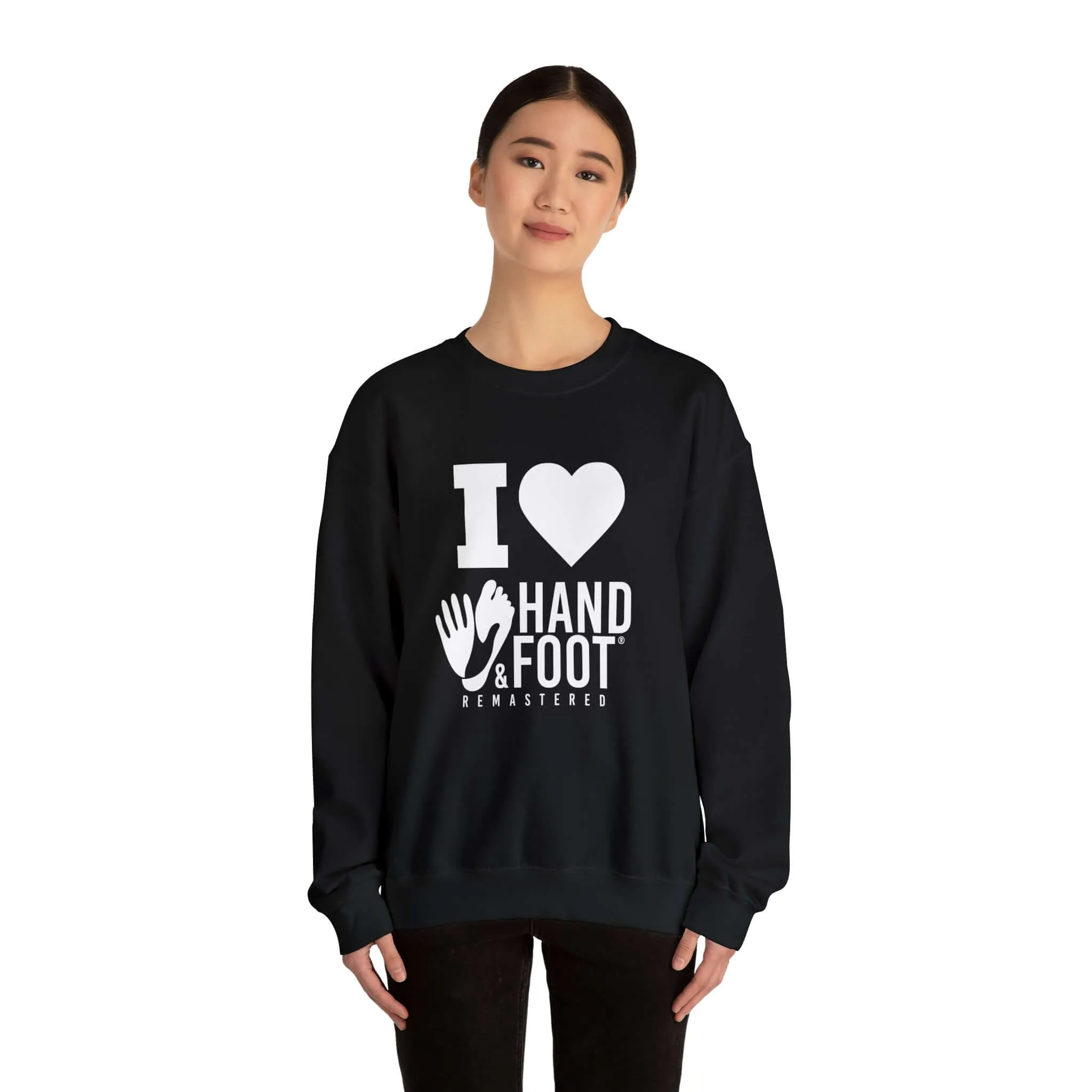 I Love Hand & Foot Unisex Heavy Blend™ Crewneck Sweatshirt