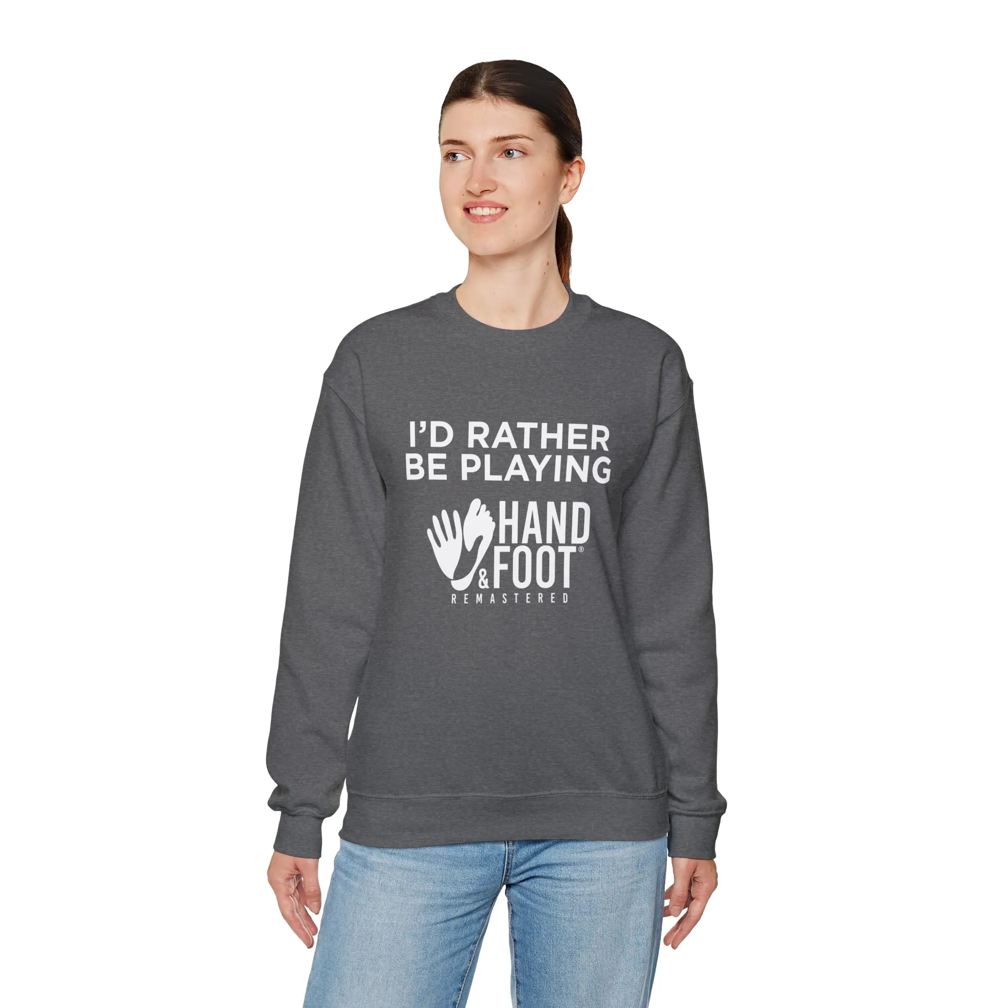 I'd Rather Be Playing Unisex Heavy Blend™ Crewneck Sweatshirt