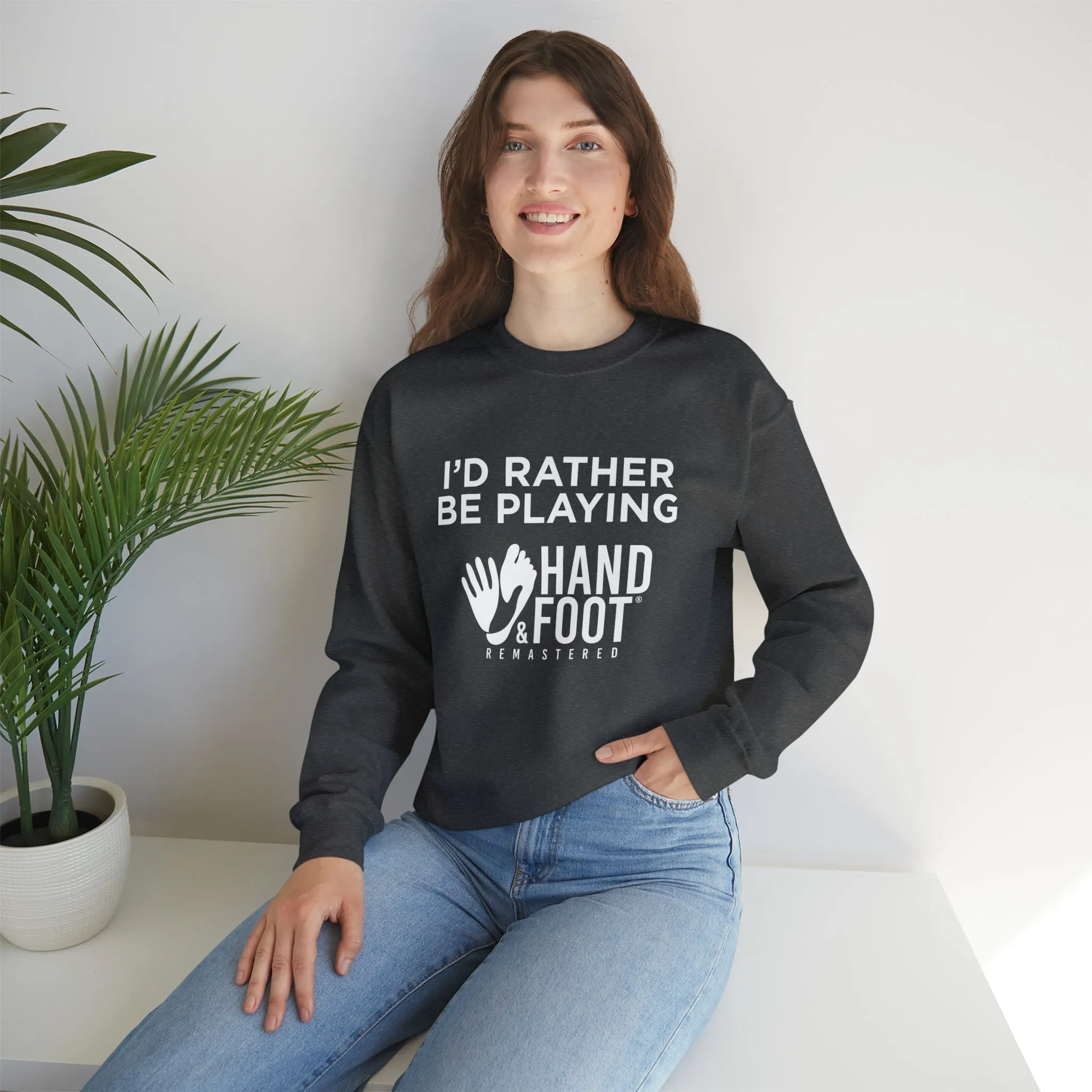 I'd Rather Be Playing Unisex Heavy Blend™ Crewneck Sweatshirt