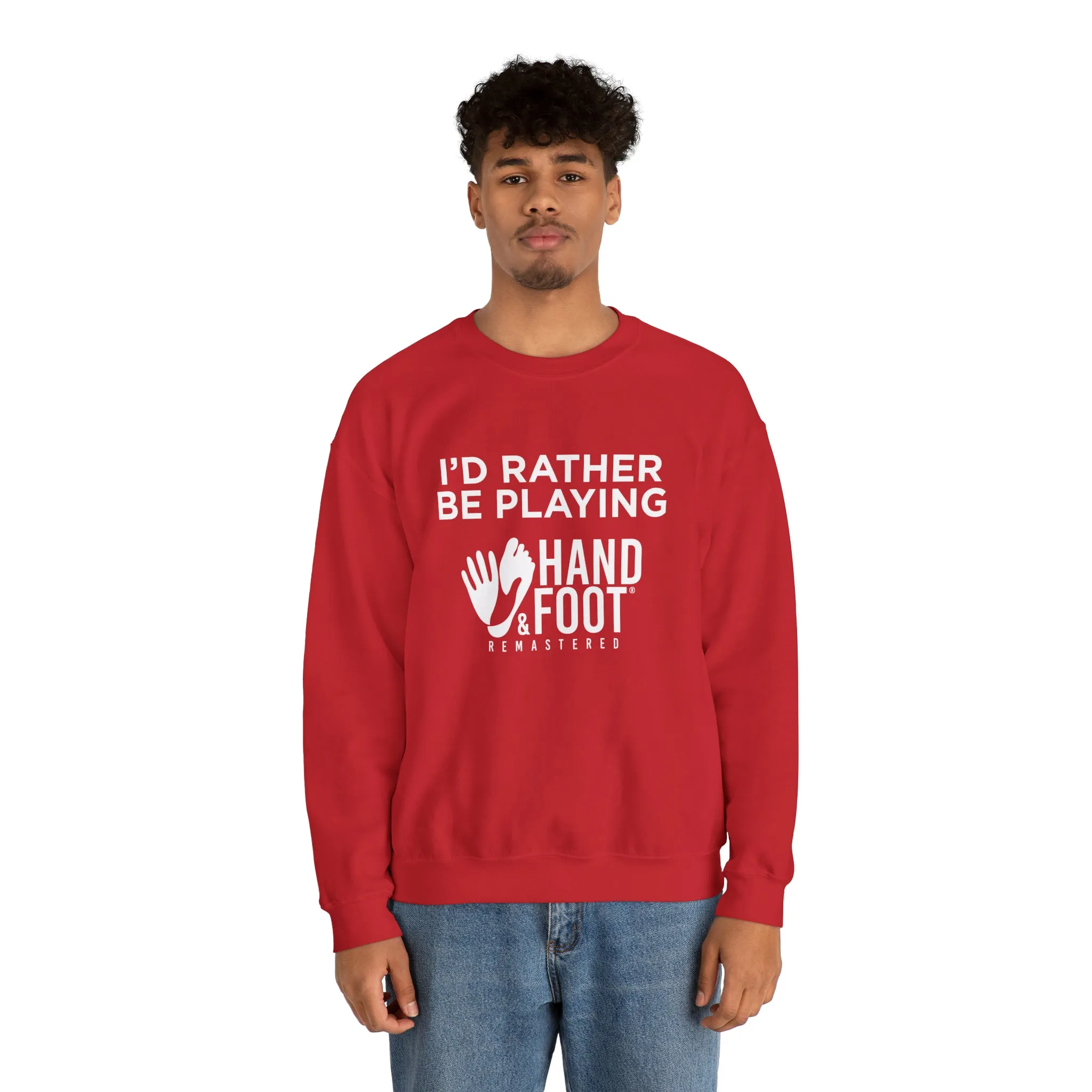 I'd Rather Be Playing Unisex Heavy Blend™ Crewneck Sweatshirt