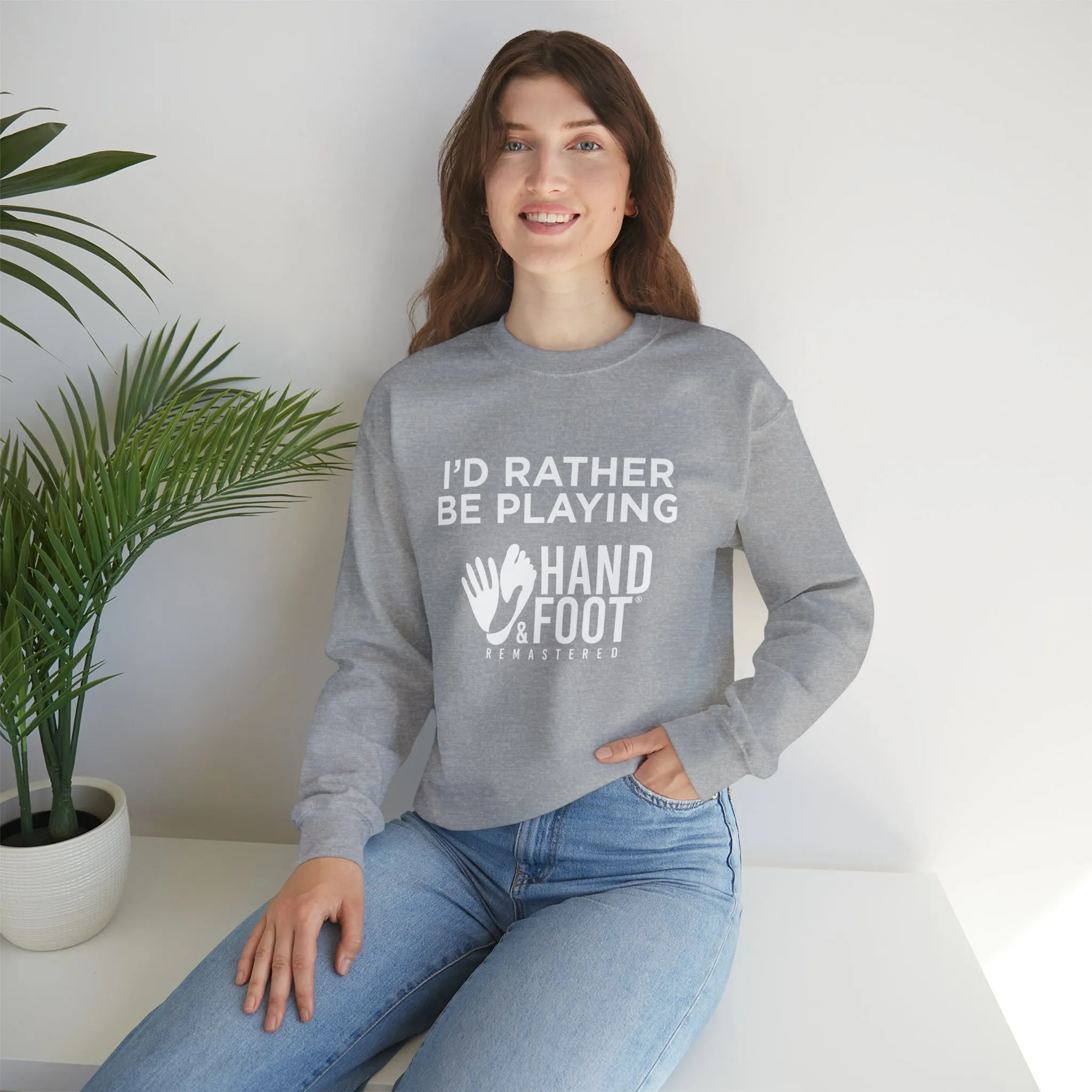 I'd Rather Be Playing Unisex Heavy Blend™ Crewneck Sweatshirt