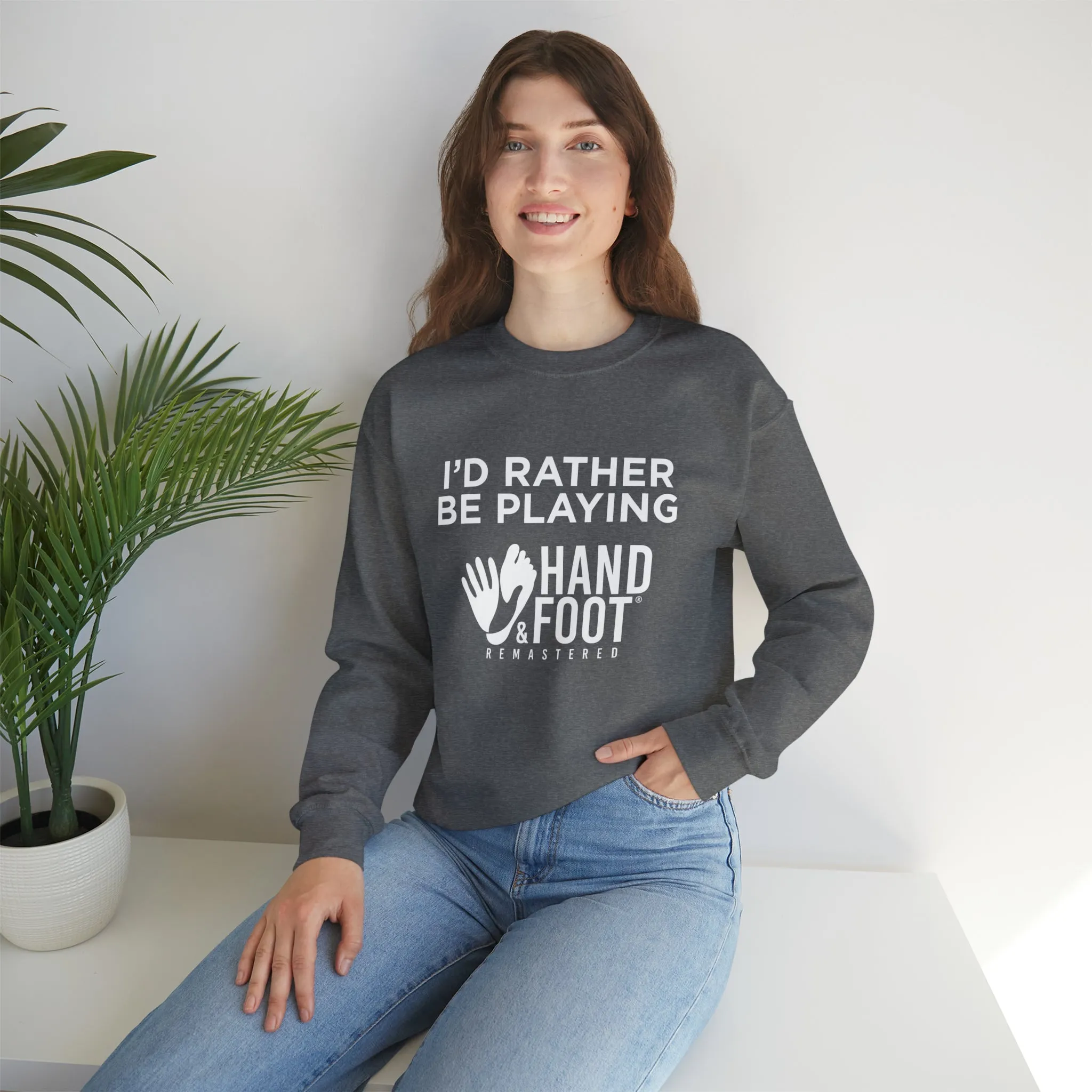 I'd Rather Be Playing Unisex Heavy Blend™ Crewneck Sweatshirt