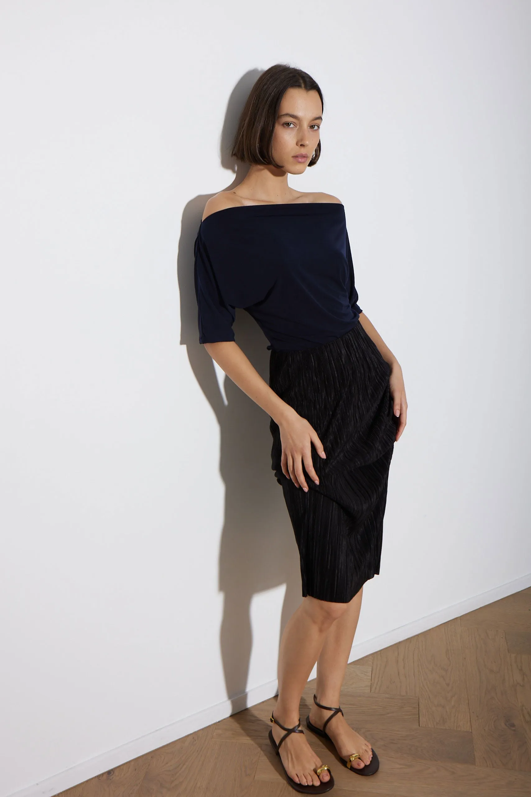 IMAGAWA TUBE SKIRT KNEELENGTH BLACK