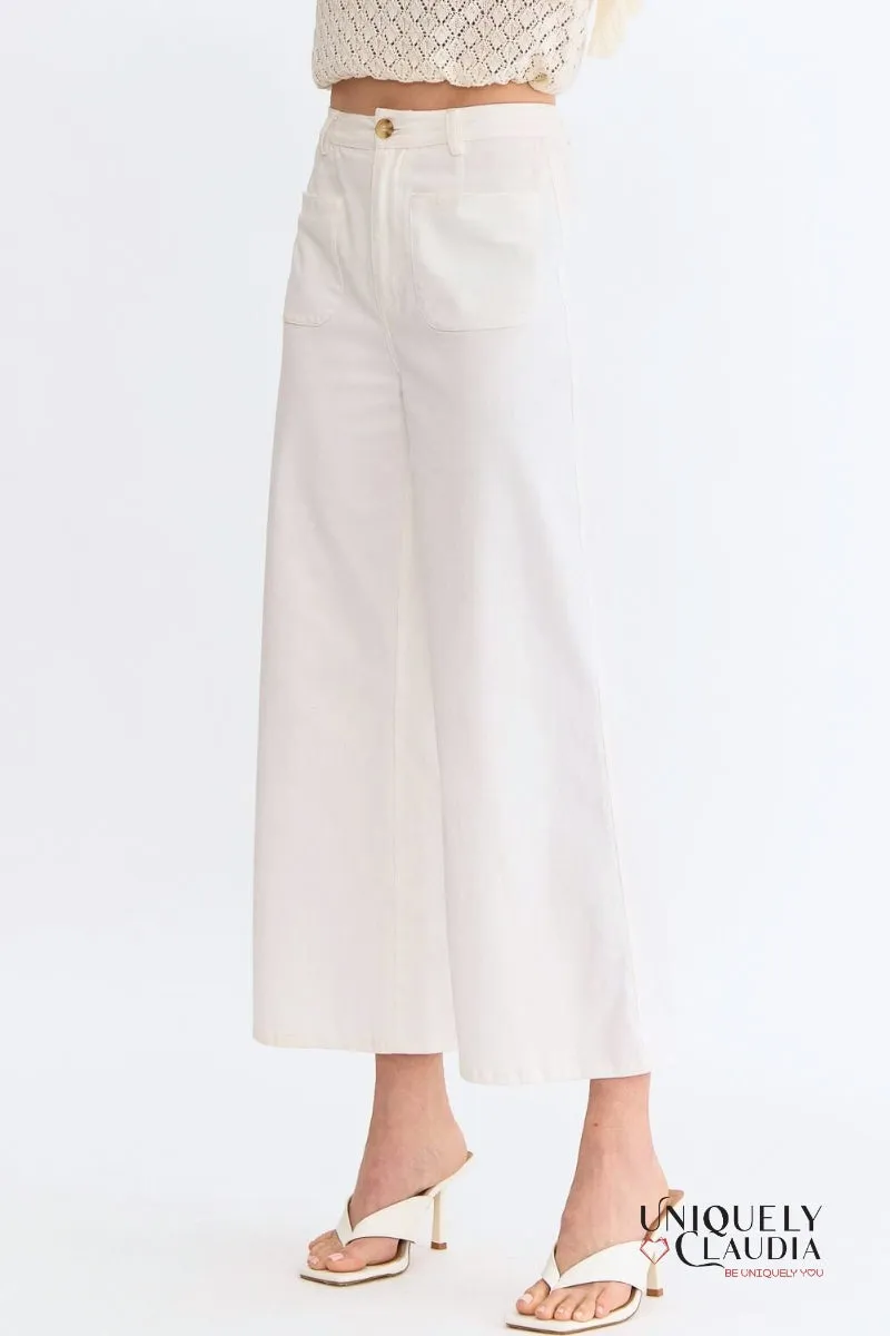 Kelly Off-White Culotte Pants