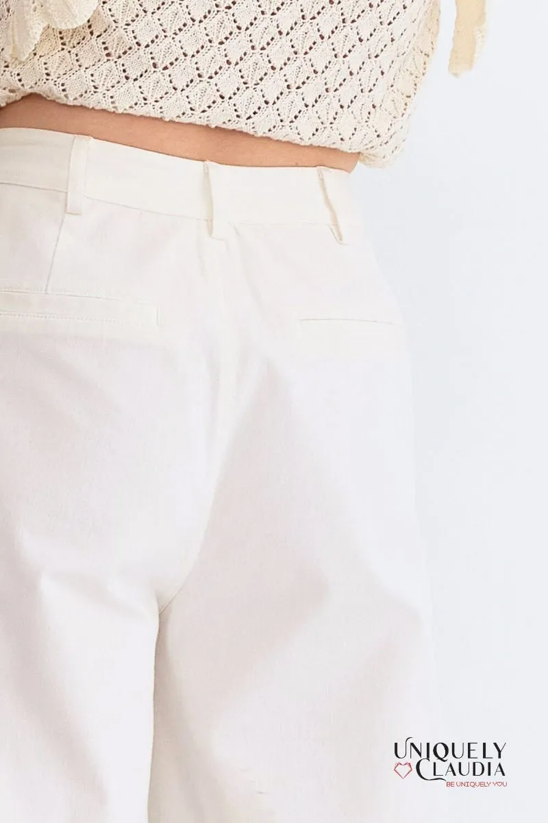 Kelly Off-White Culotte Pants