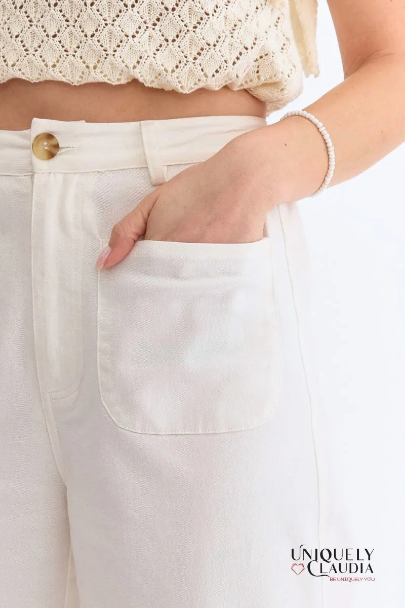 Kelly Off-White Culotte Pants