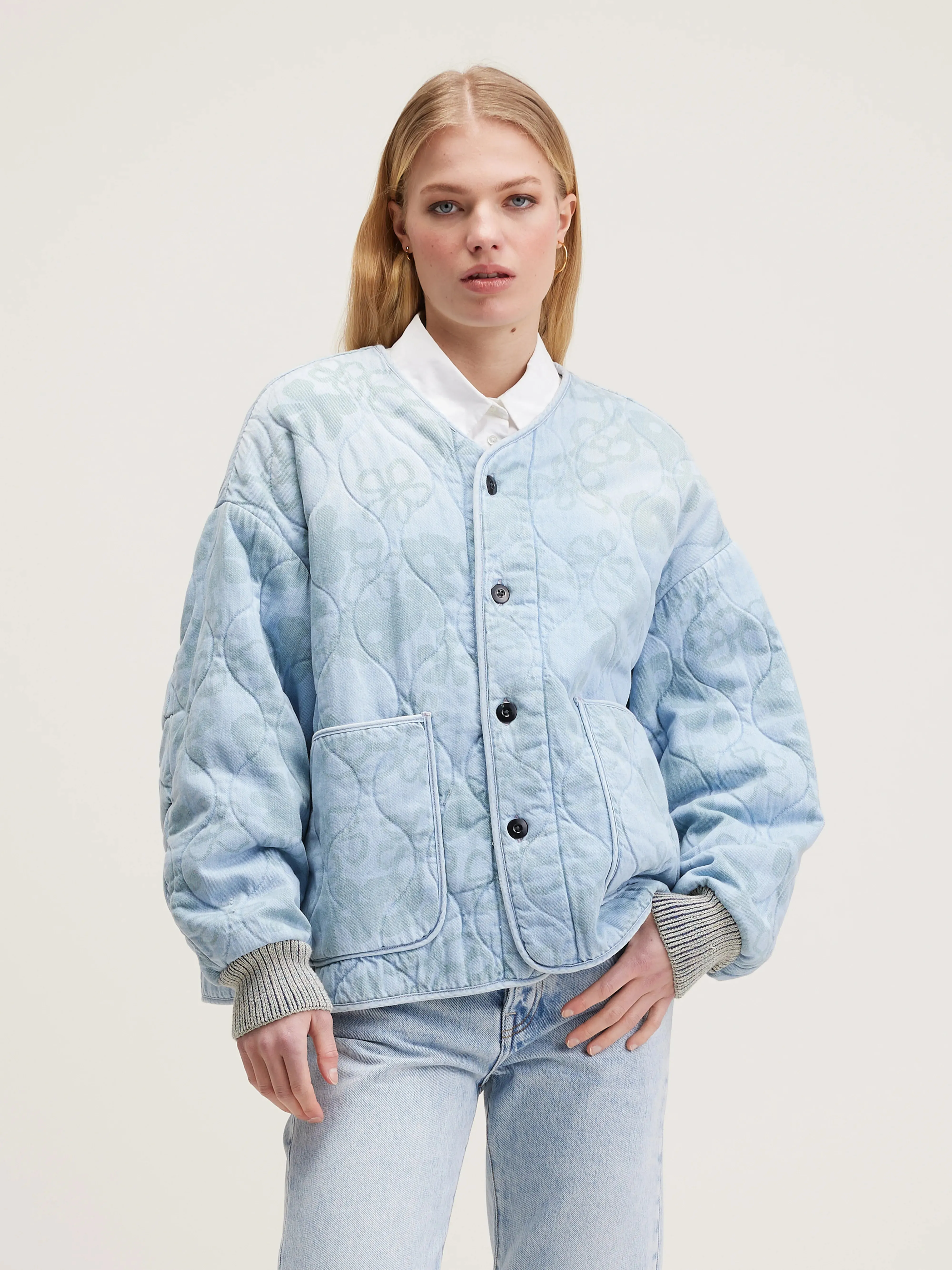 Koala liner-style jacket (242 / W / BLUE BLEACH)