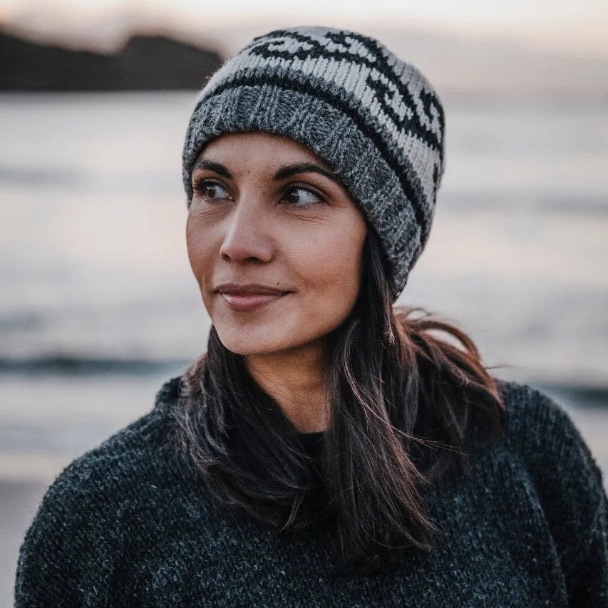 Koru Wool Beanie - Charcoal