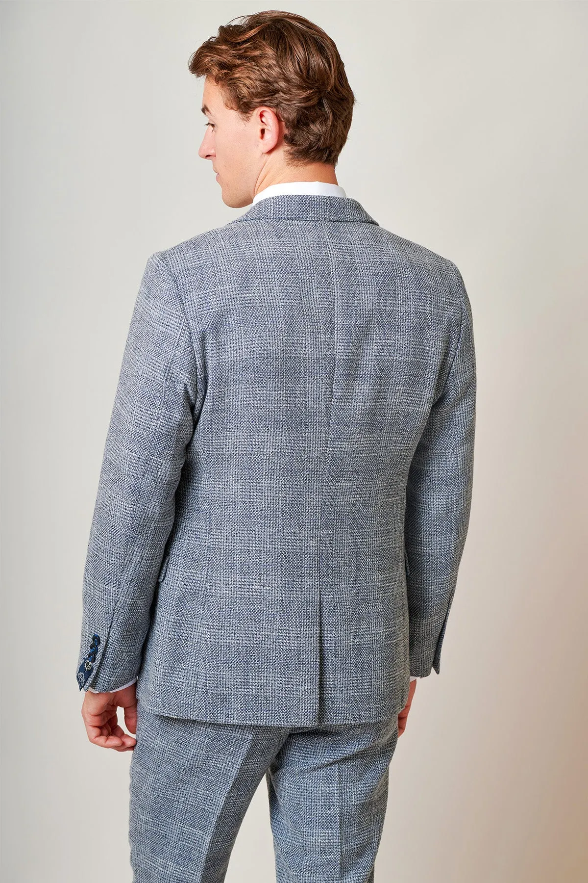 KRIS - Sky Blue Tweed Blazer