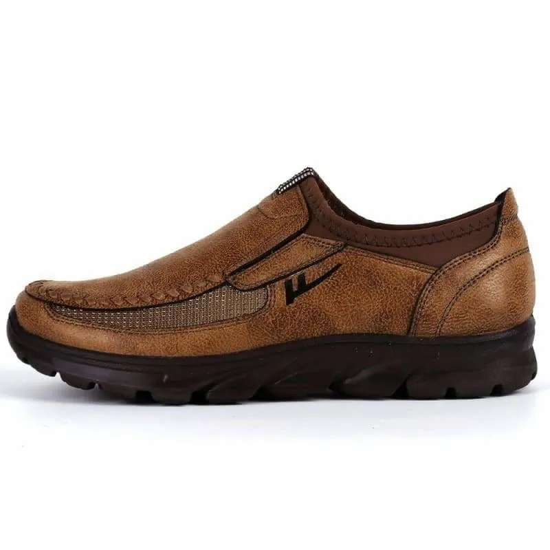 Leather loafers slip-on