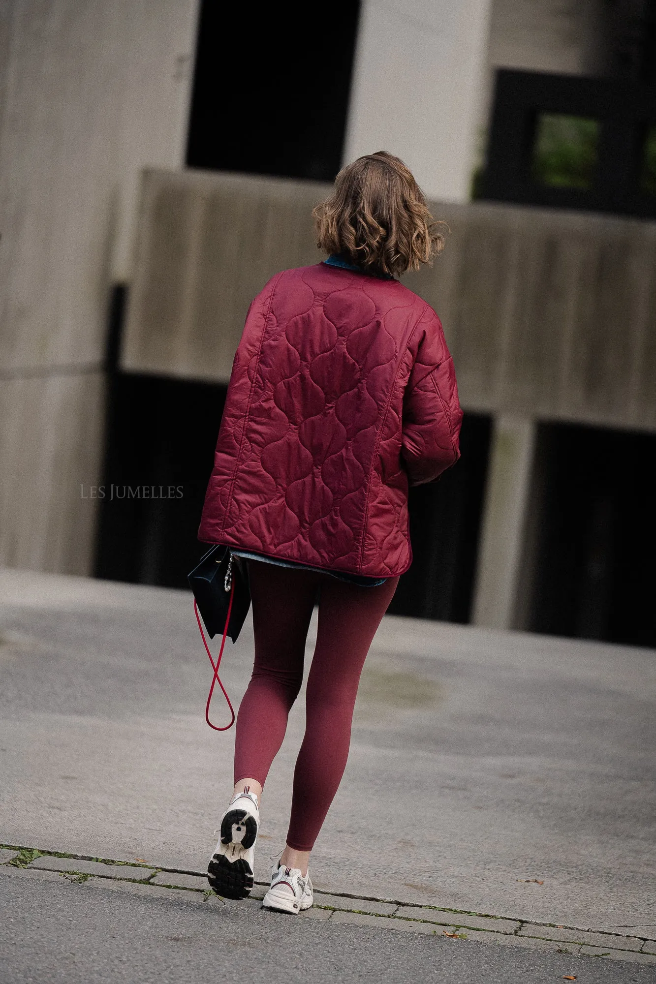 Leonie quilted jacket burgundy