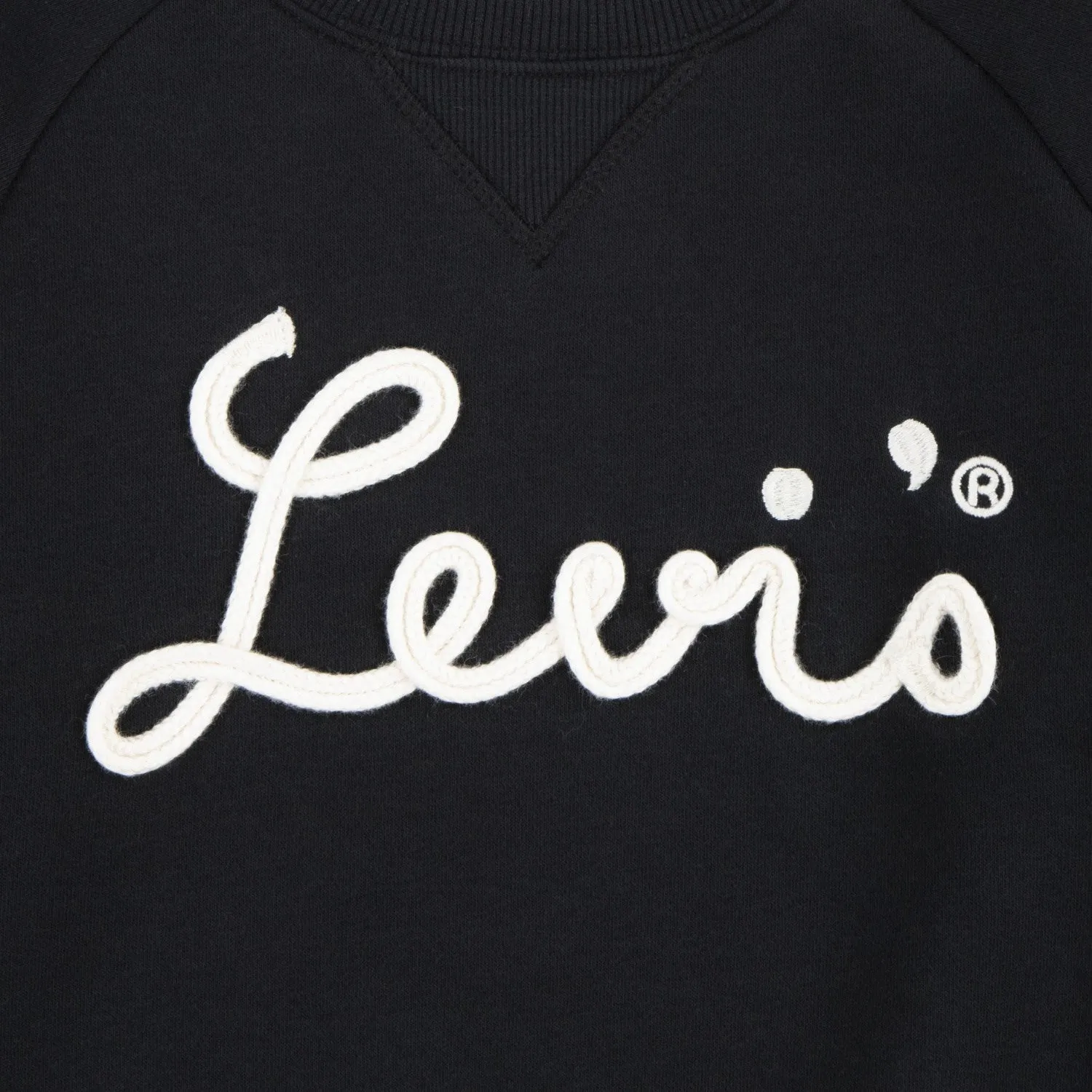 Levi's BLACK Mixed Textures Long Sleeve Crewneck