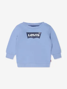 Levi's Wear Baby Boys Batwing Logo Sweatshirt in Blue