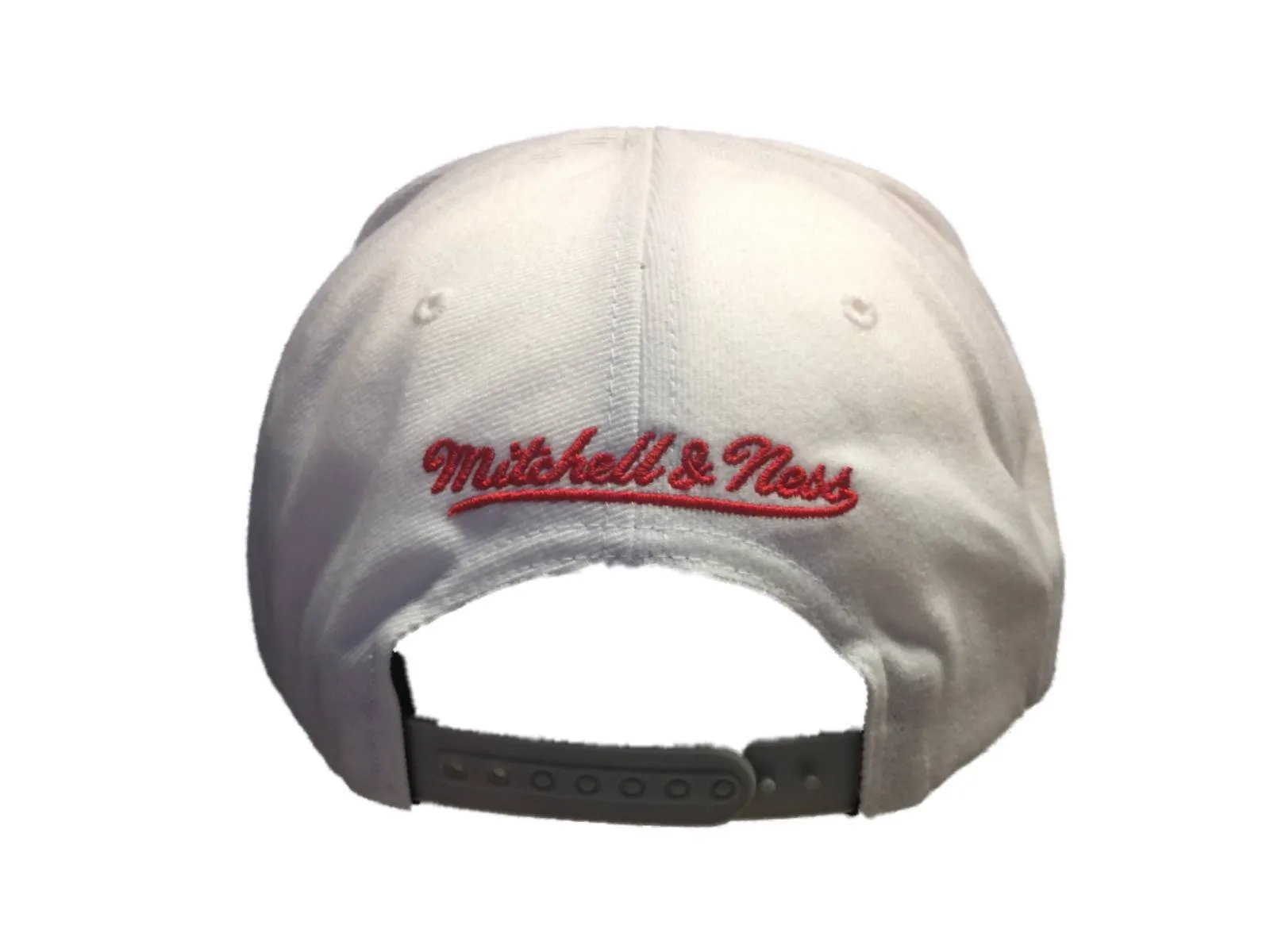 Memphis Grizzlies Mitchell & Ness White Silver Adj. Flat Bill Snapback Hat Cap