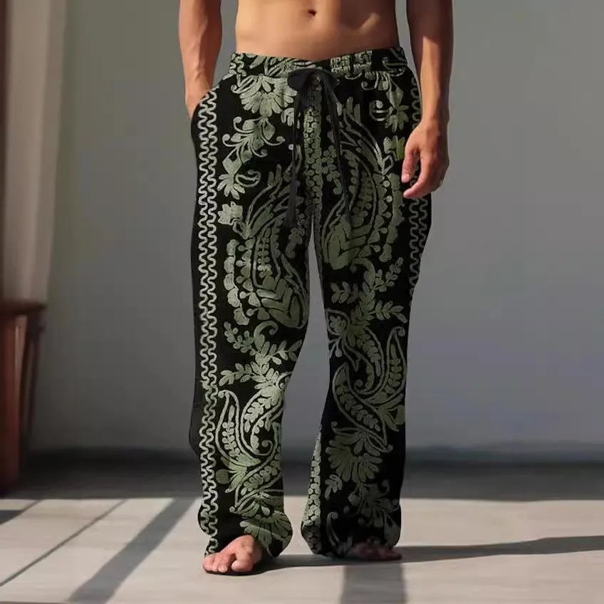 Men's 3D Digital Printing Casual Loose Straight Leg Pants 72079853YY