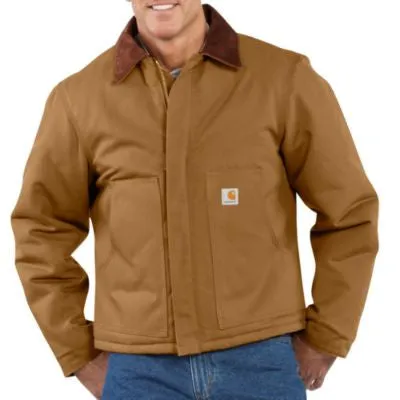 Men's Carhartt Duck Traditional Jacket #J002BRN (Big and Tall)