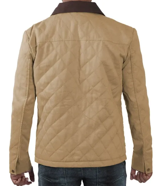 Mens Lightweight Beige Cotton Jacket