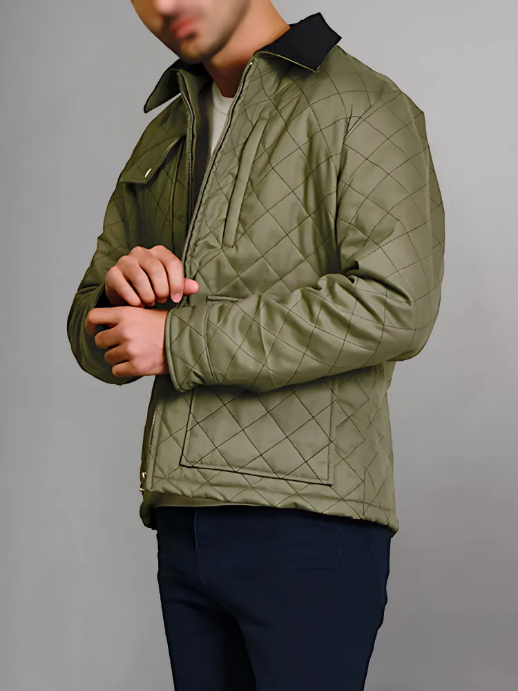 Mens Lightweight Beige Cotton Jacket