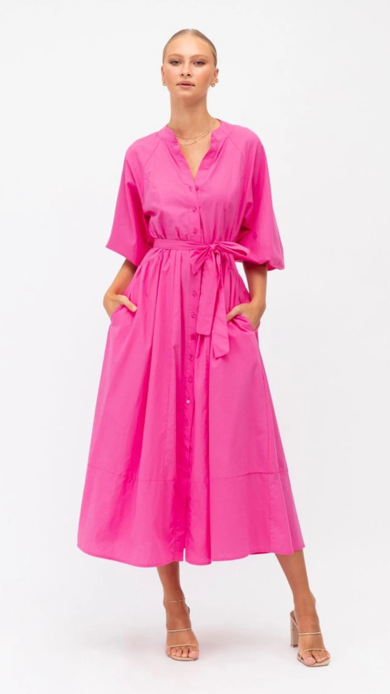 Millan Hot Pink Maxi Dress