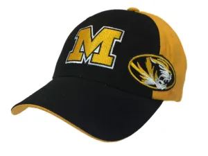 Missouri Tigers Black & Gold Silver Series Structured Adjustable Strap Hat Cap