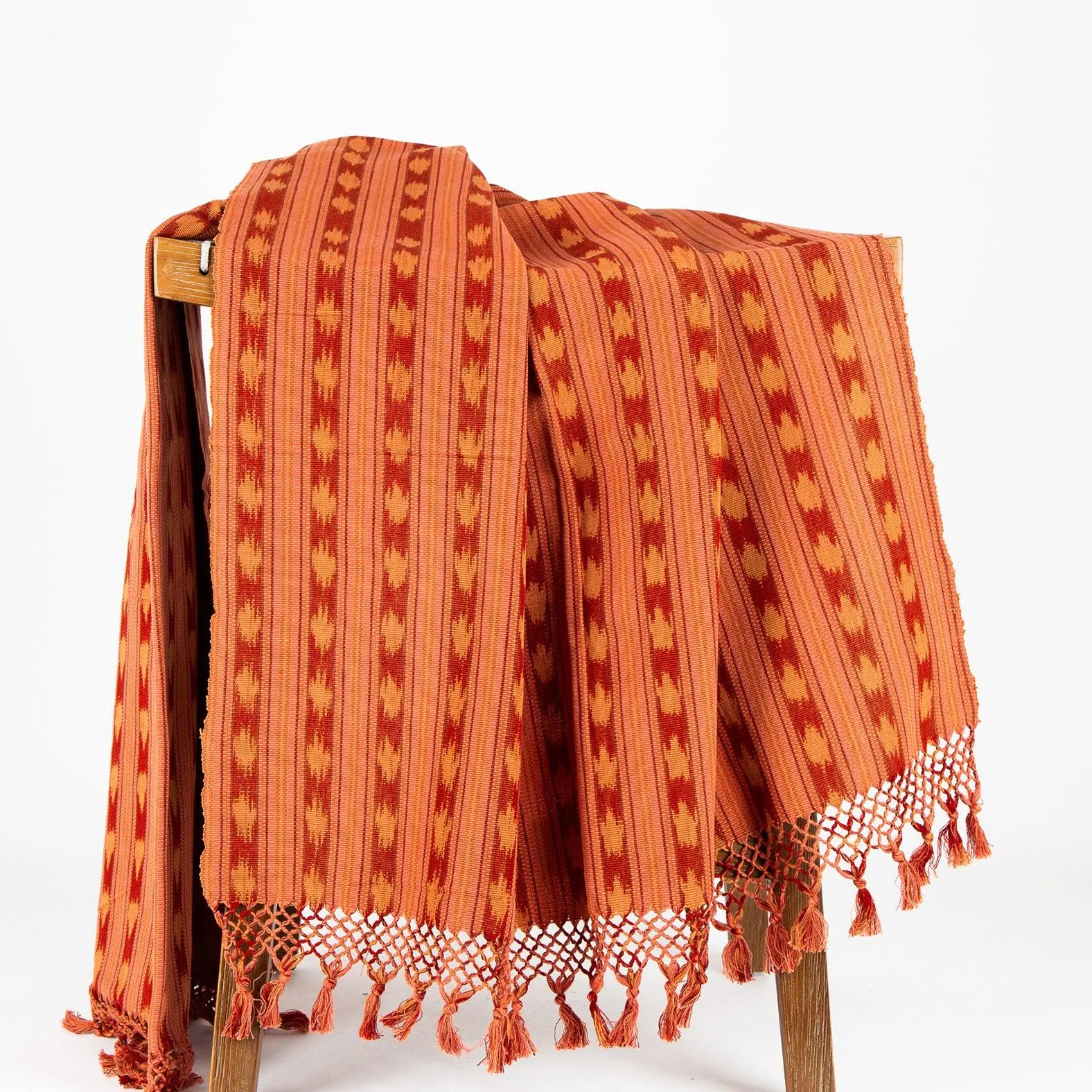 MM21032 - Ikat Rebozo Throw Cinnamon