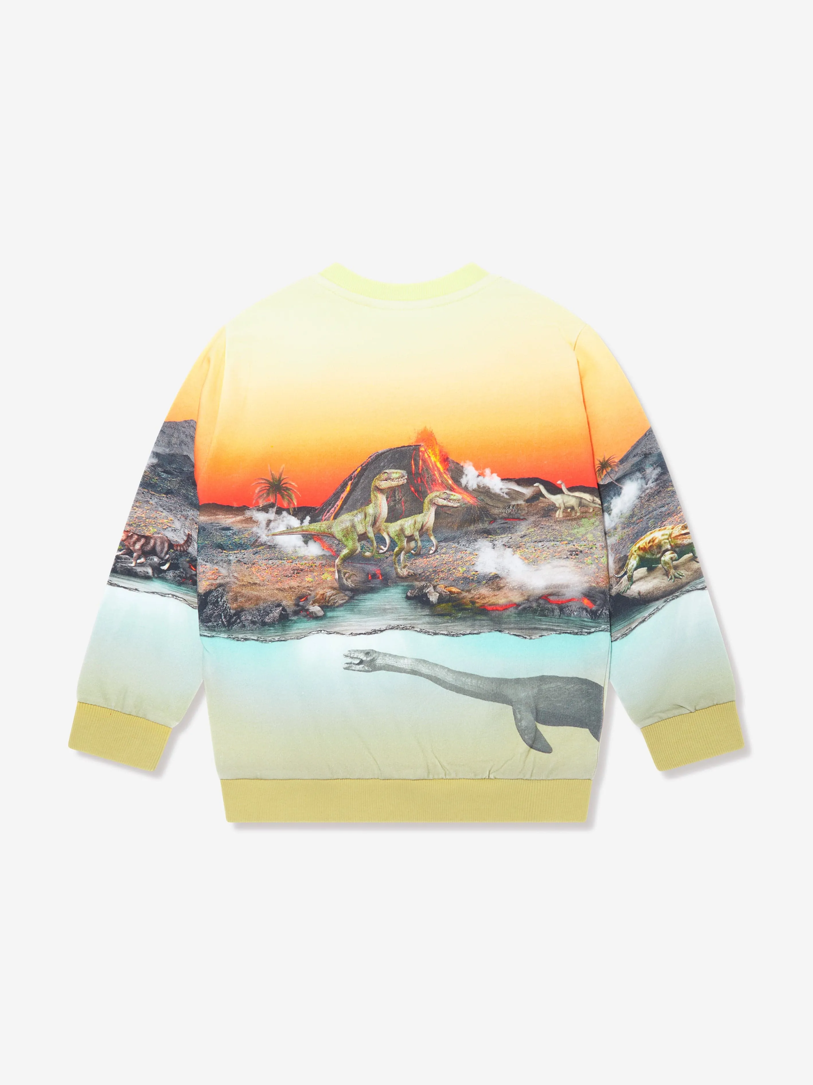 Molo Boys Volcano Dinosaur Sweatshirt in Multicolour