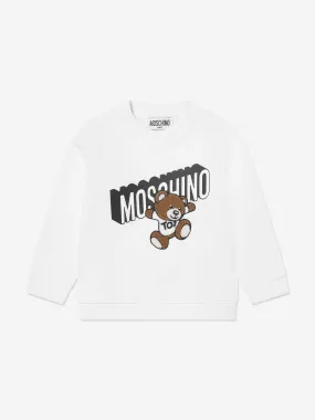 Moschino Baby Boys Teddy Logo Sweatshirt in White