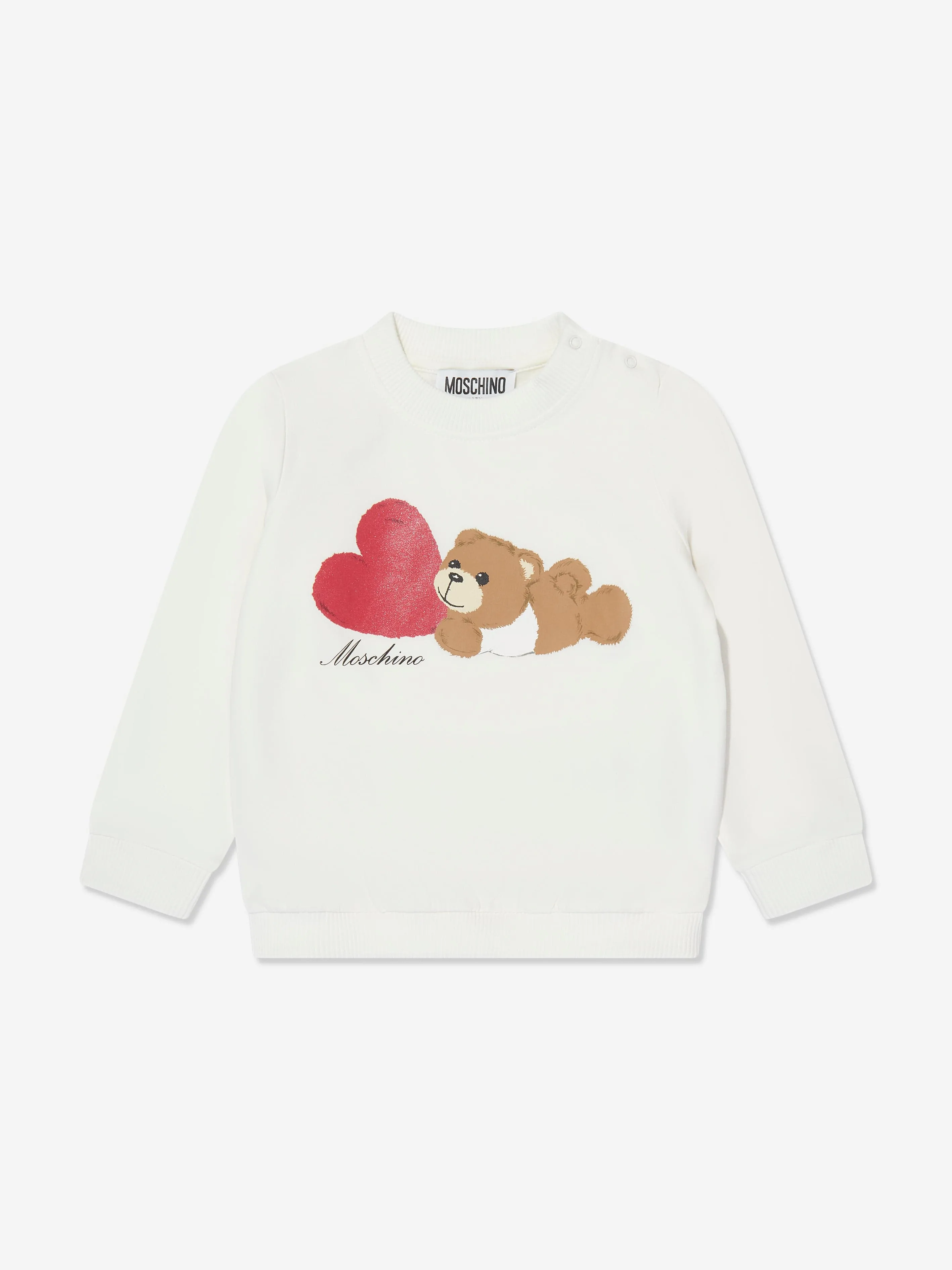 Moschino Baby Girls Teddy Bear Sweatshirt in Ivory