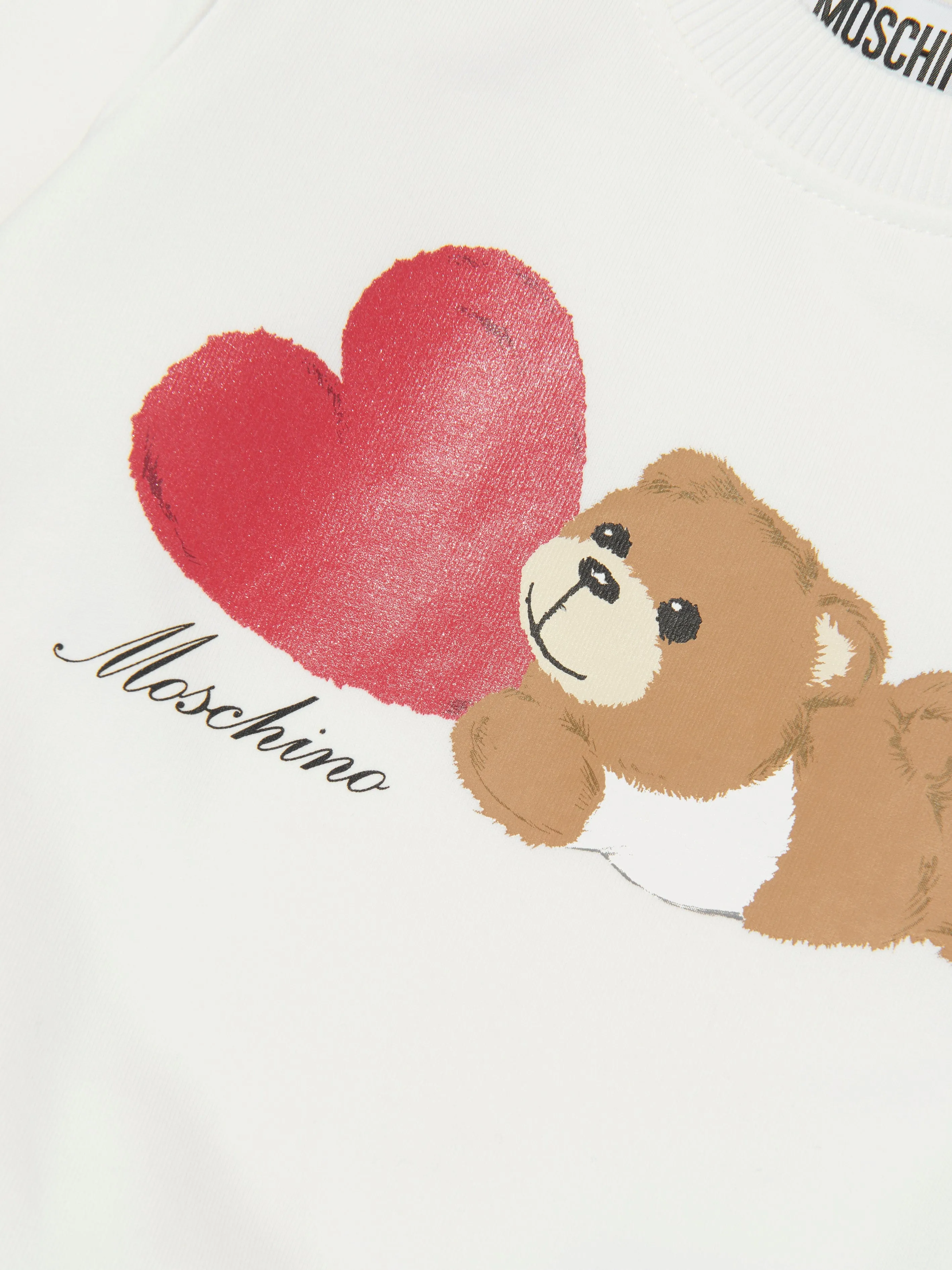 Moschino Baby Girls Teddy Bear Sweatshirt in Ivory